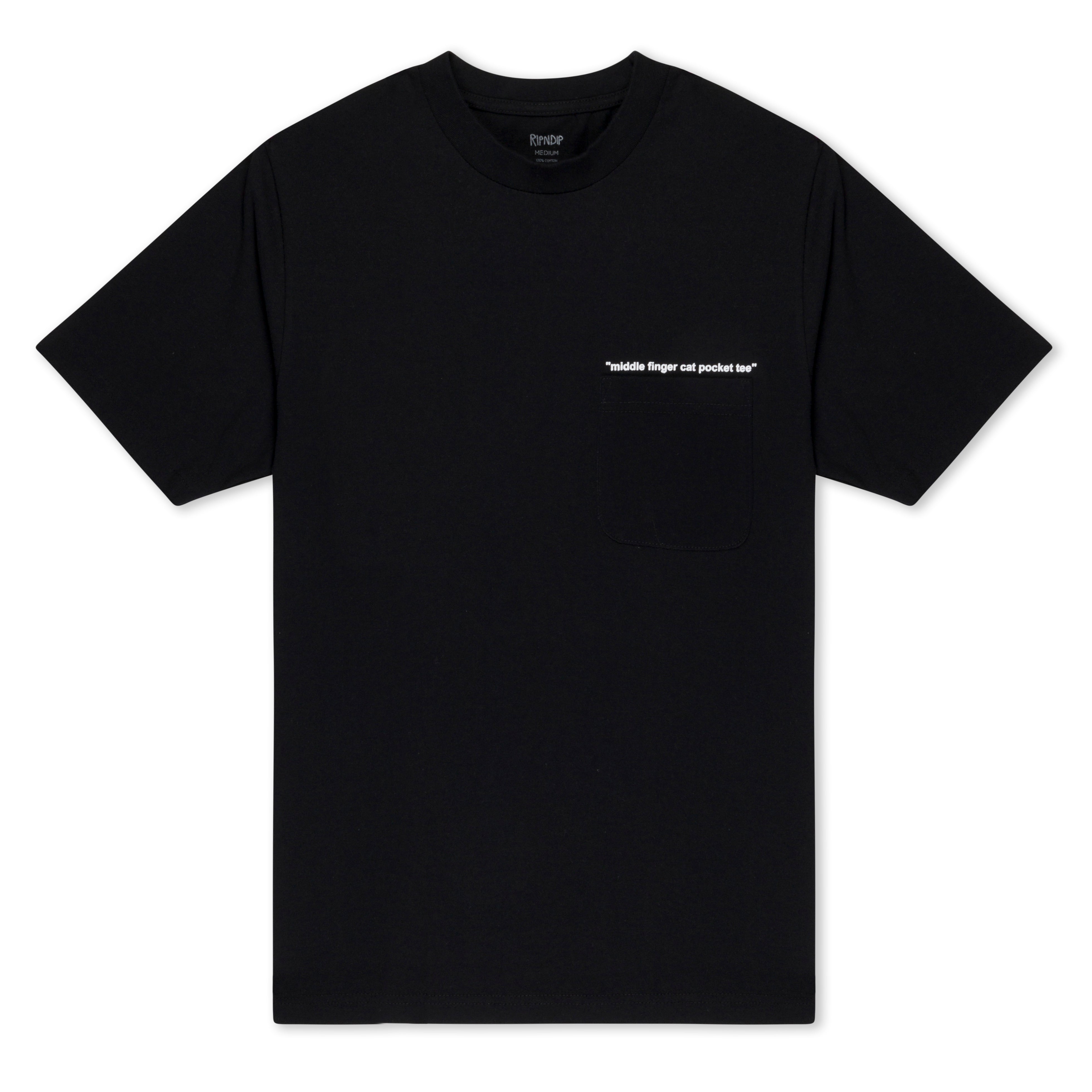 MIDDLE FINGURE CAT POCKET TEE