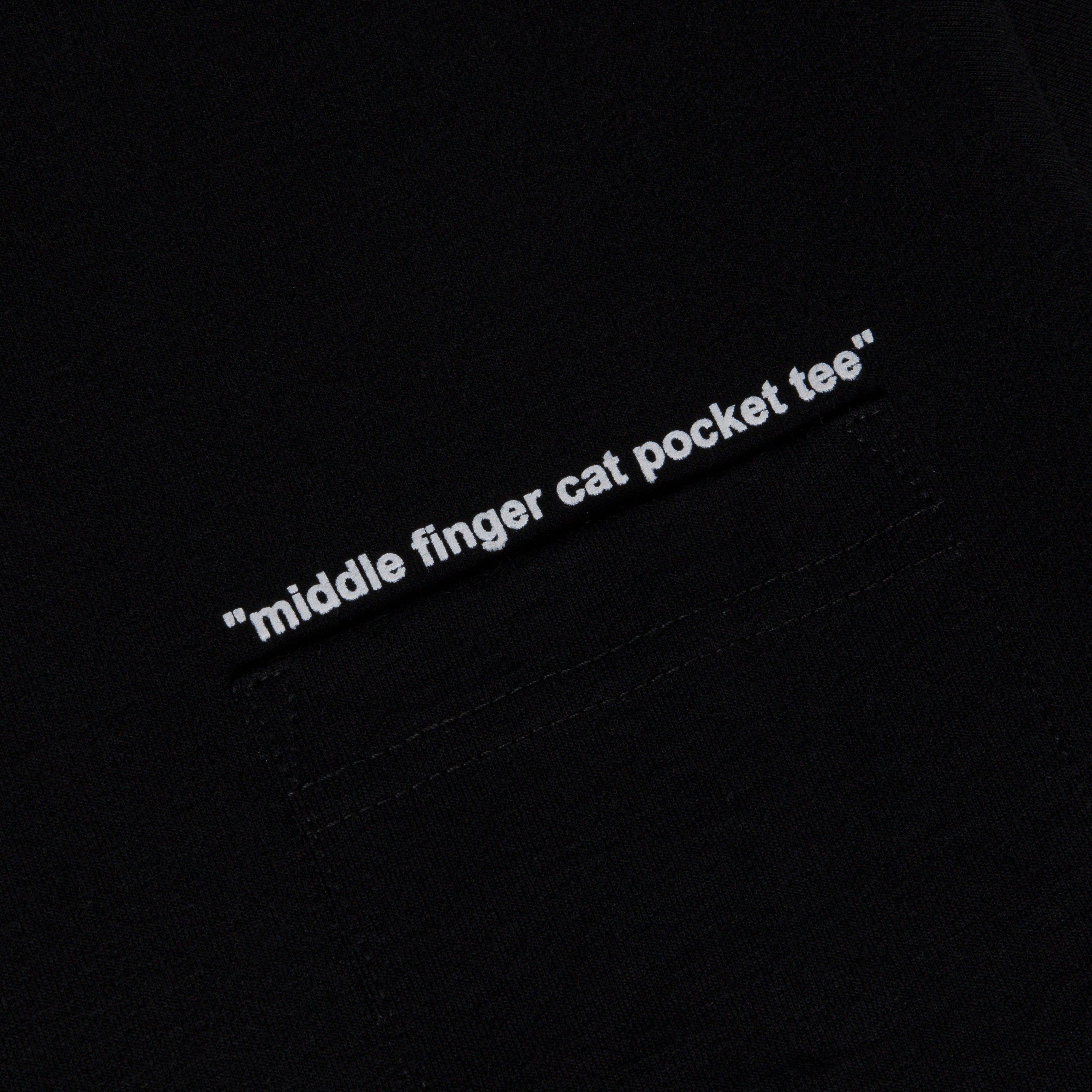 MIDDLE FINGURE CAT POCKET TEE