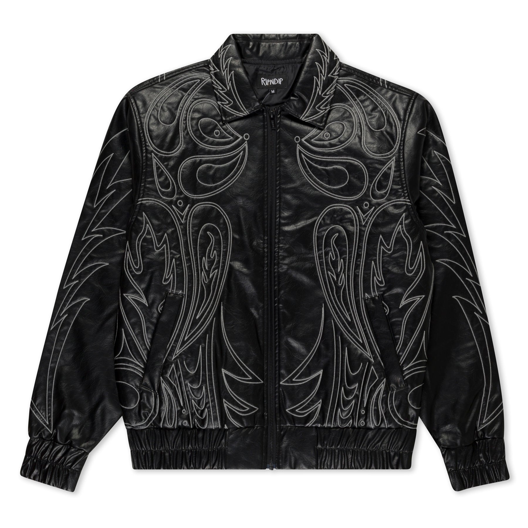 HOWDY LEATHER PUFFER JACKET