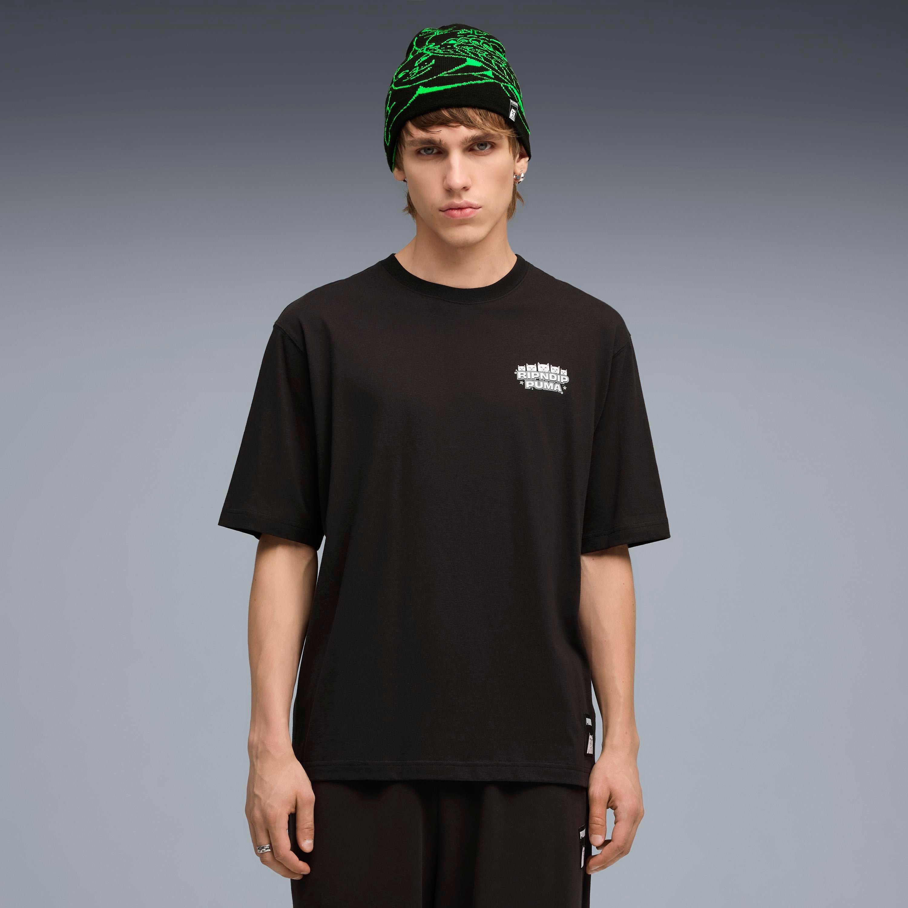 PUMA × RIPNDIP BOXY GRAPHIC TEE (BLACK)