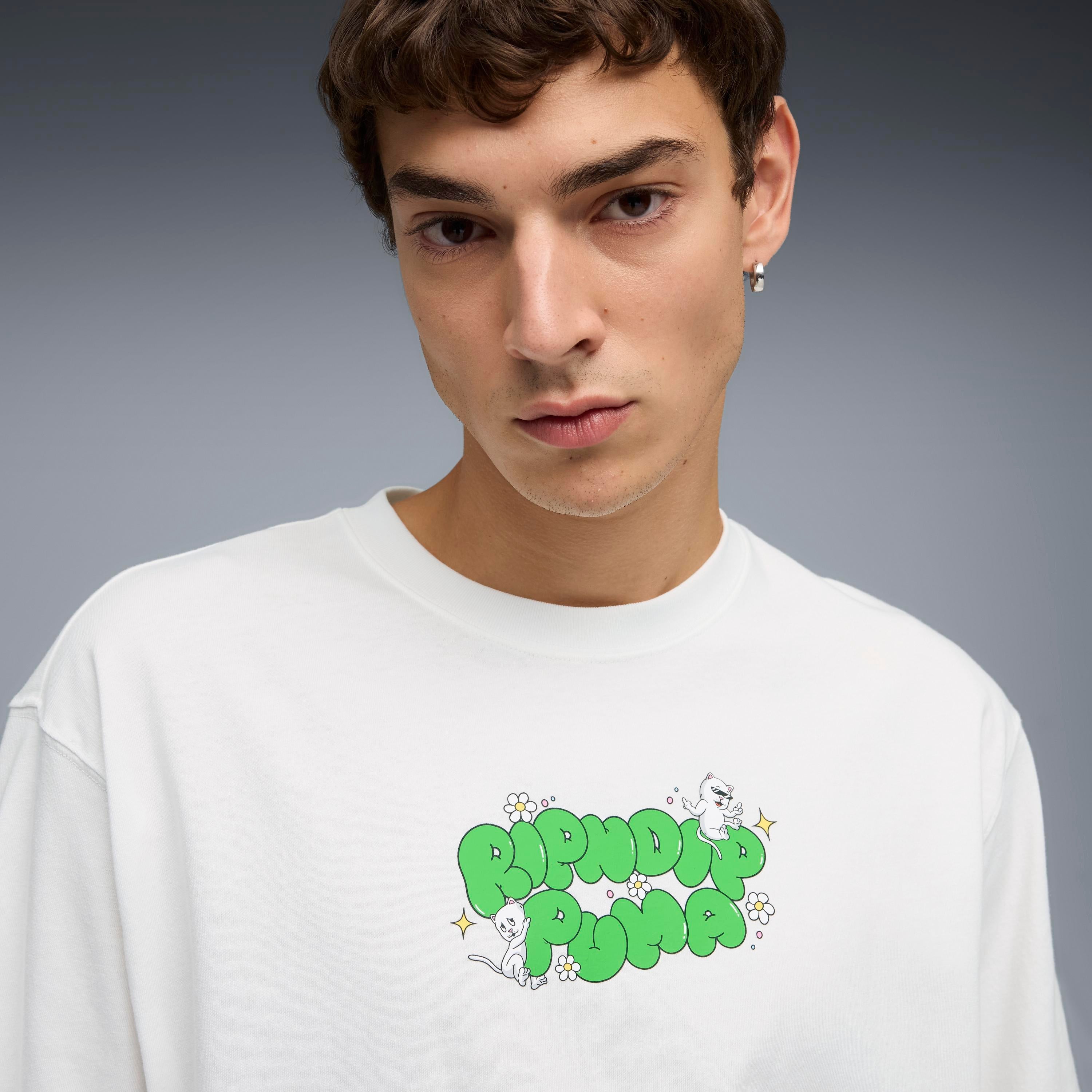 PUMA × RIPNDIP BOXY GRAPHIC TEE (WHITE)