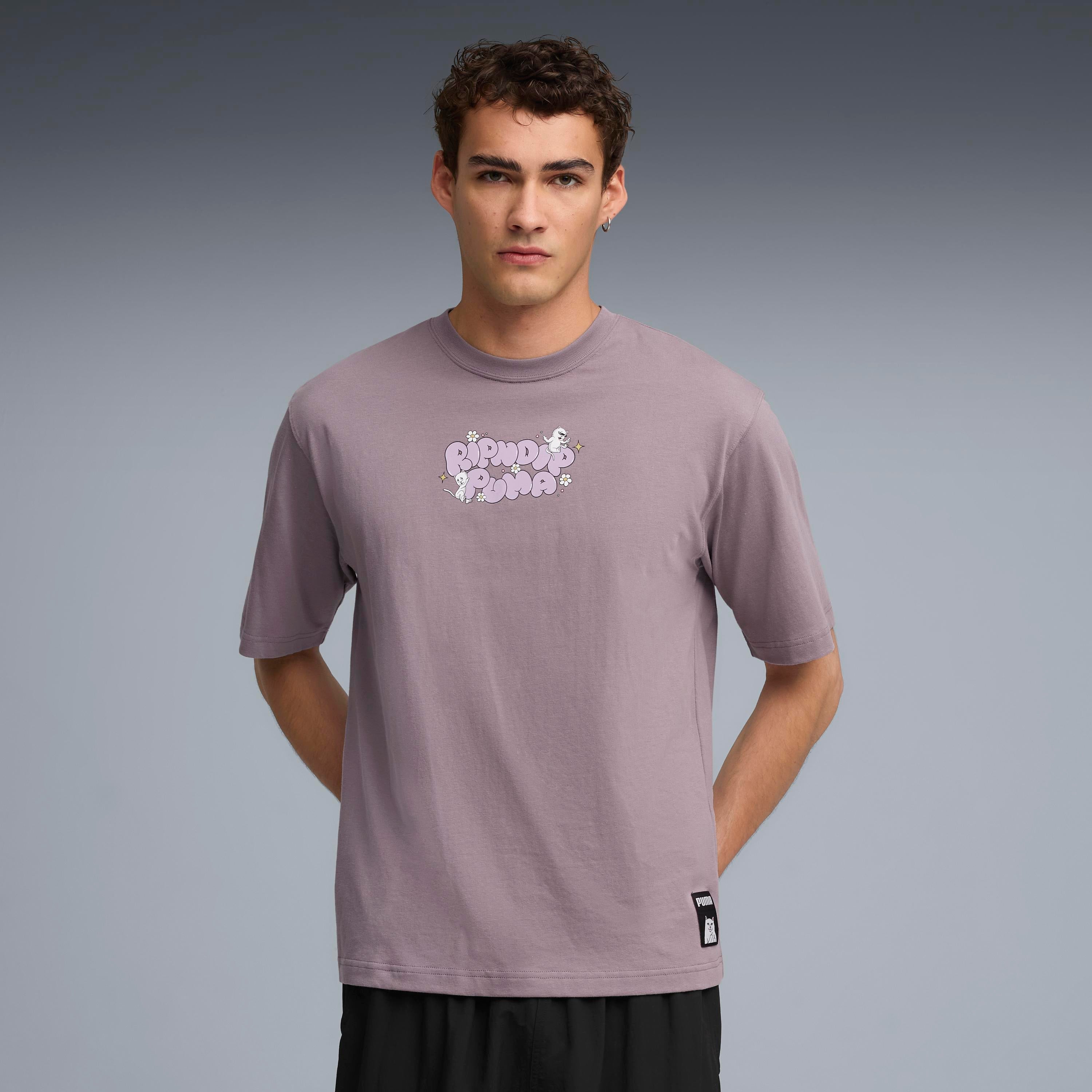 PUMA × RIPNDIP BOXY GRAPHIC TEE (PLUM JAM)