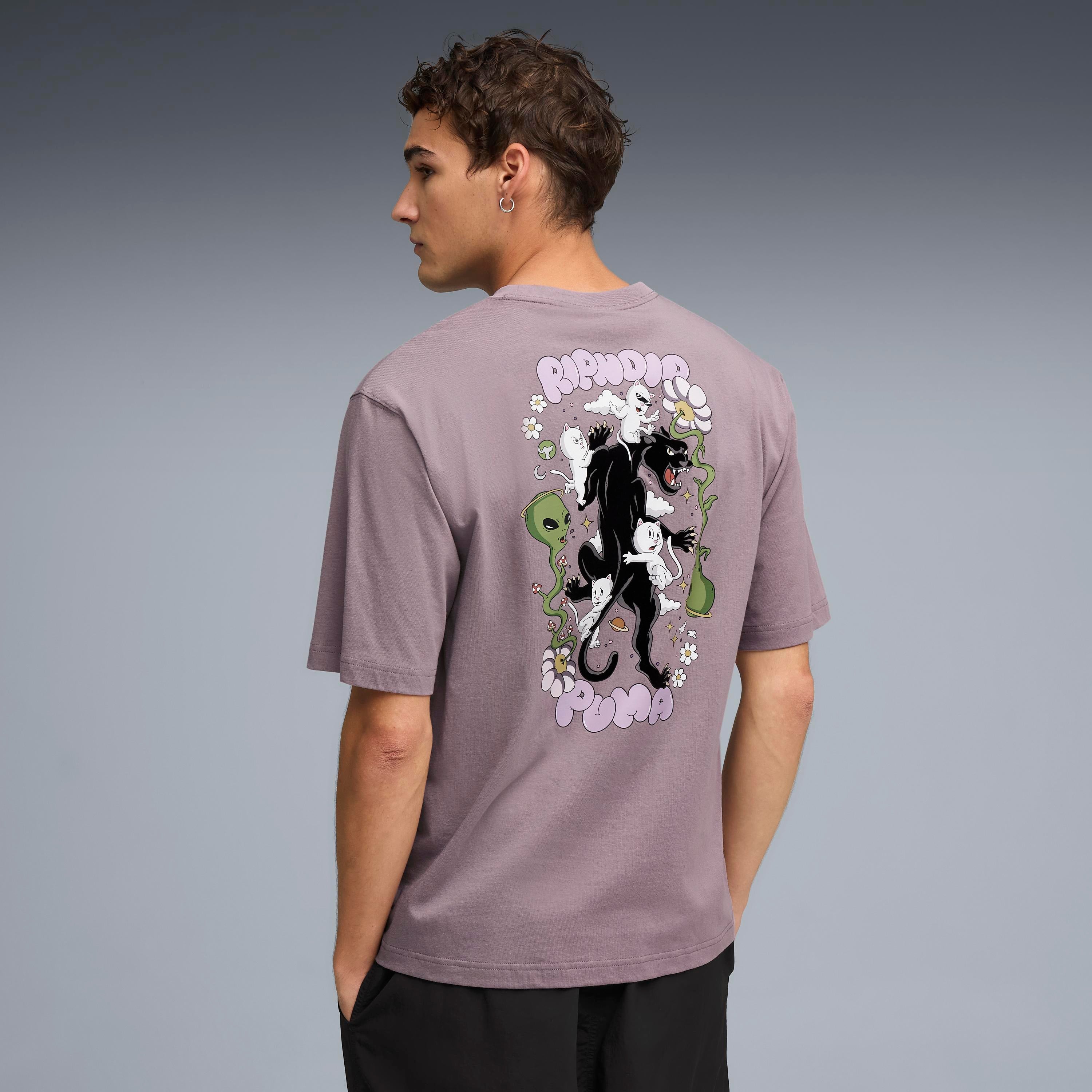 PUMA × RIPNDIP BOXY GRAPHIC TEE (PLUM JAM)