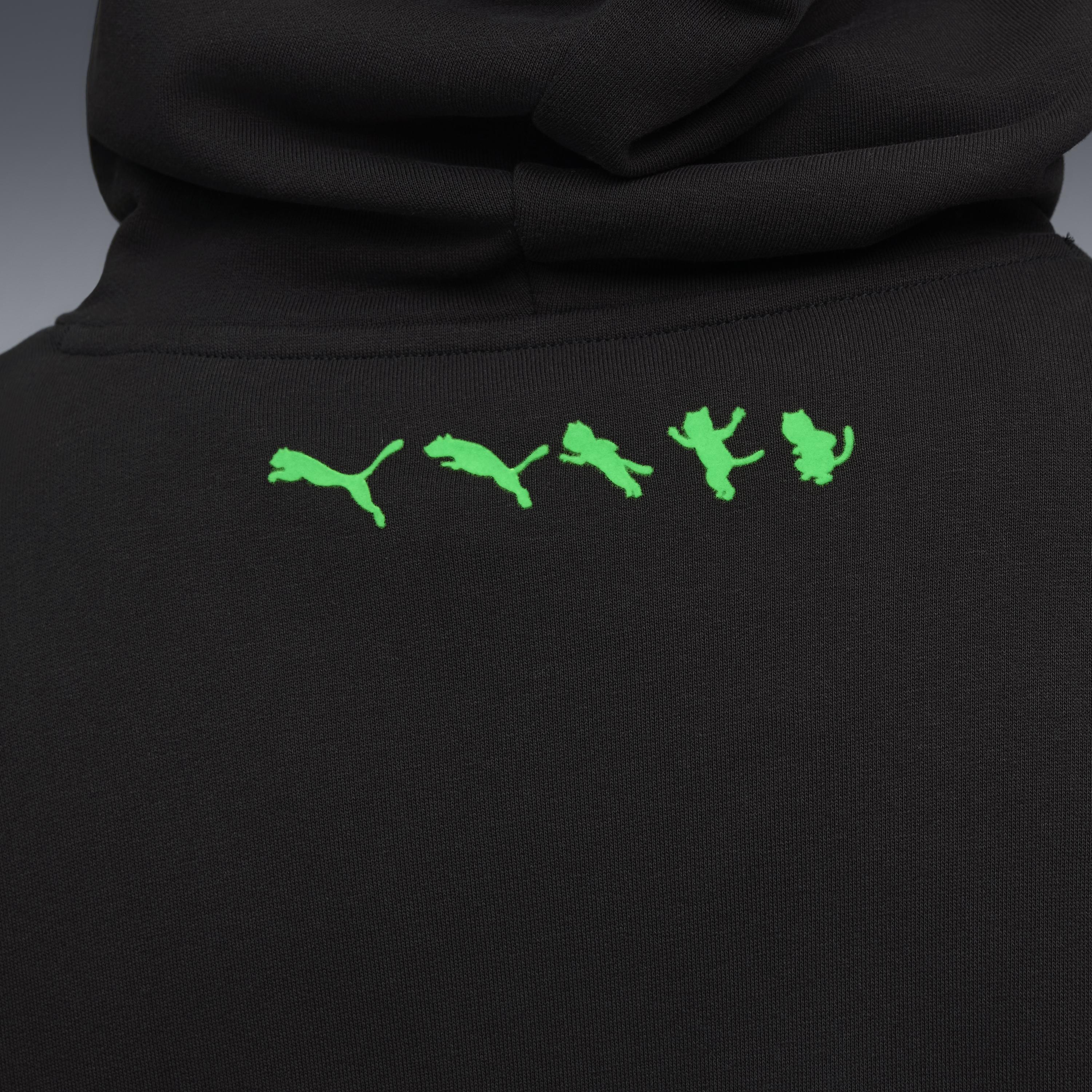 PUMA × RIPNDIP BOXY GRAPHIC HOODIE (BLACK)