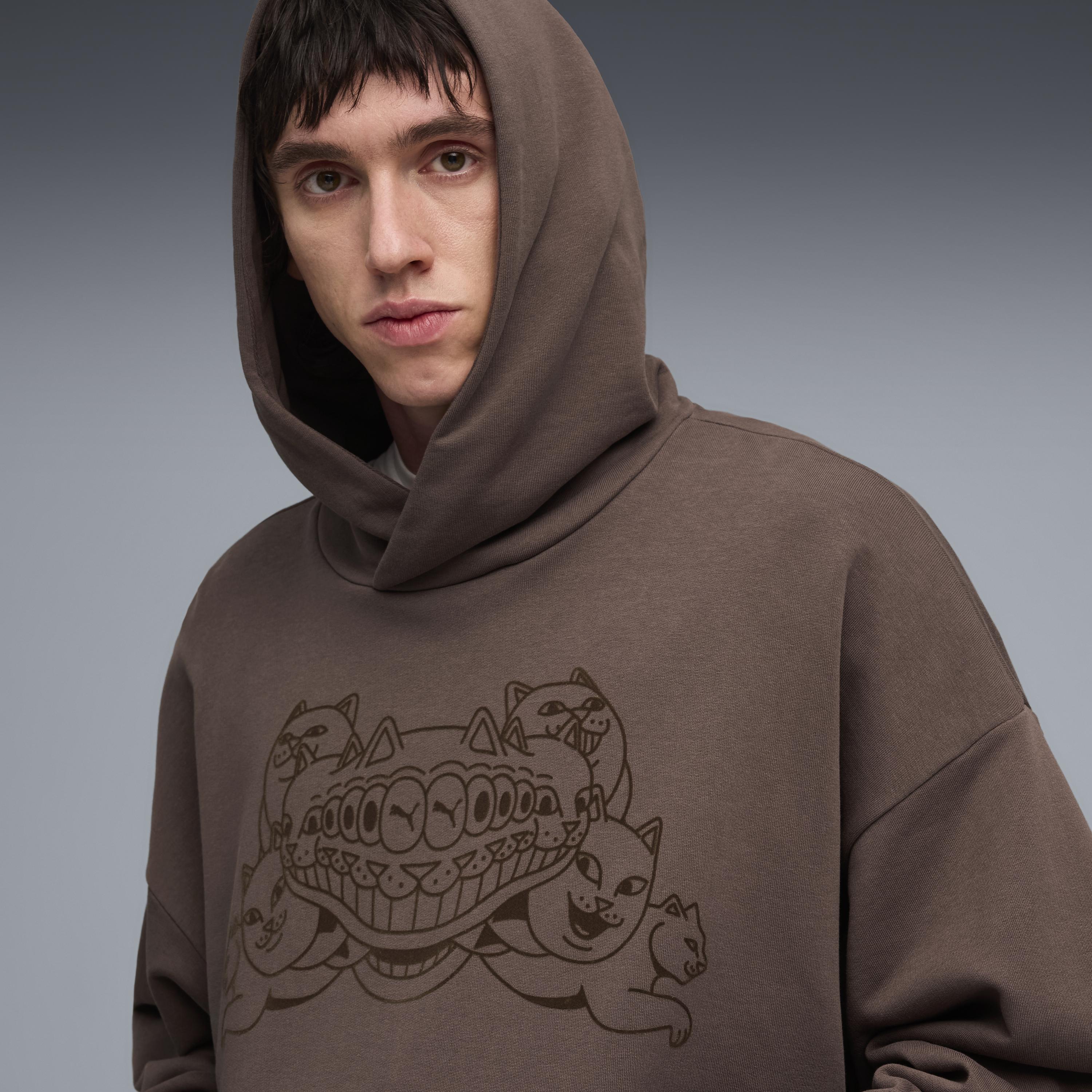 PUMA × RIPNDIP BOXY GRAPHIC HOODIE (FLAT BLONZE)