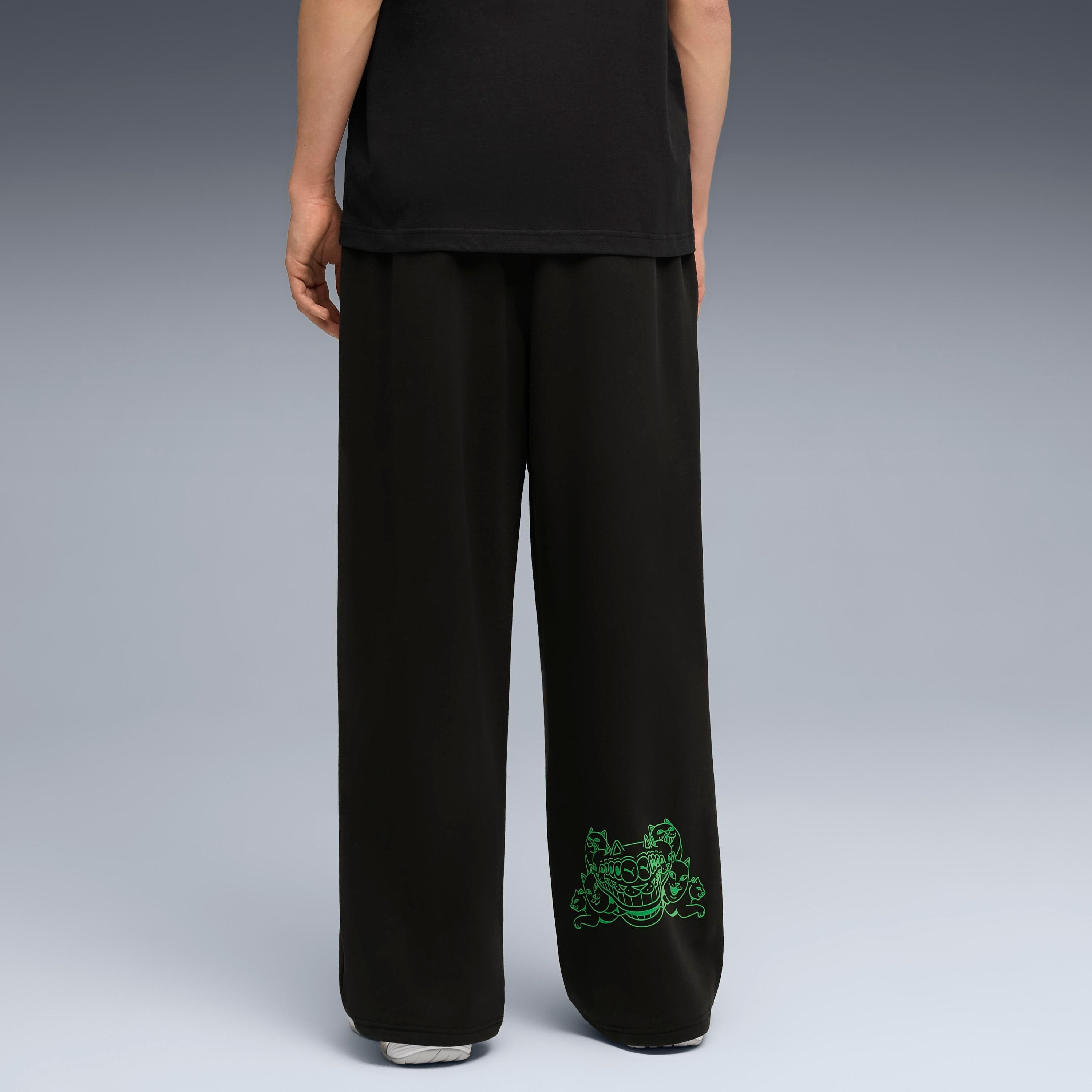 PUMA × RIPNDIP OVERSIZED WIDE PANTS (BLACK)