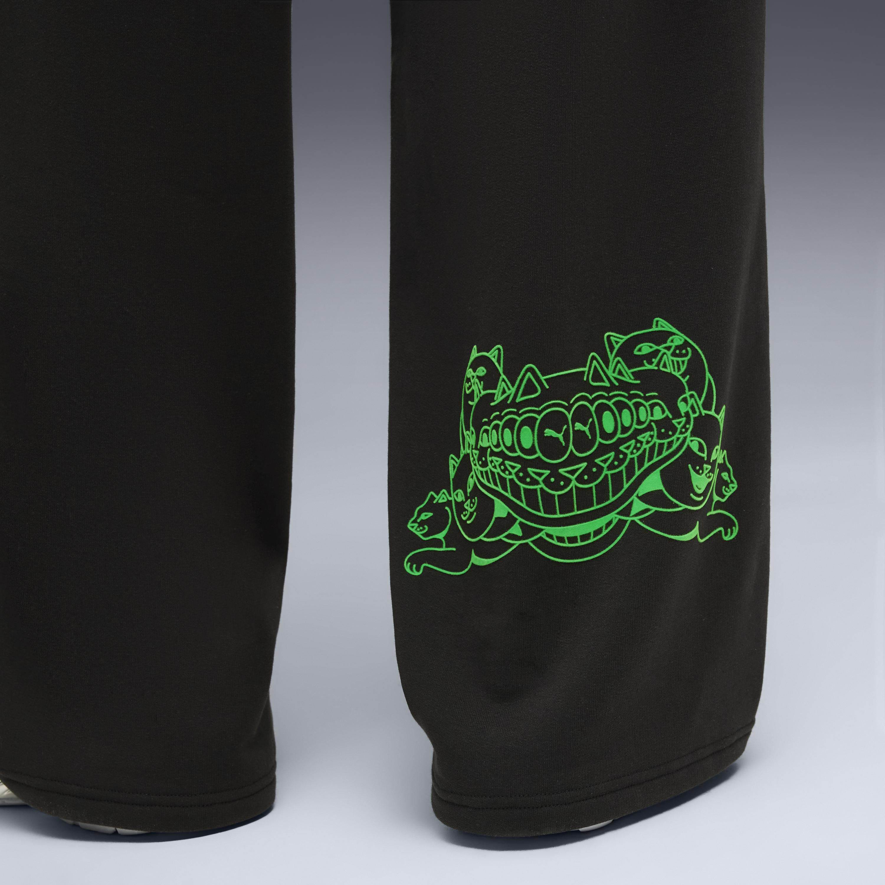 PUMA × RIPNDIP OVERSIZED WIDE PANTS (BLACK)