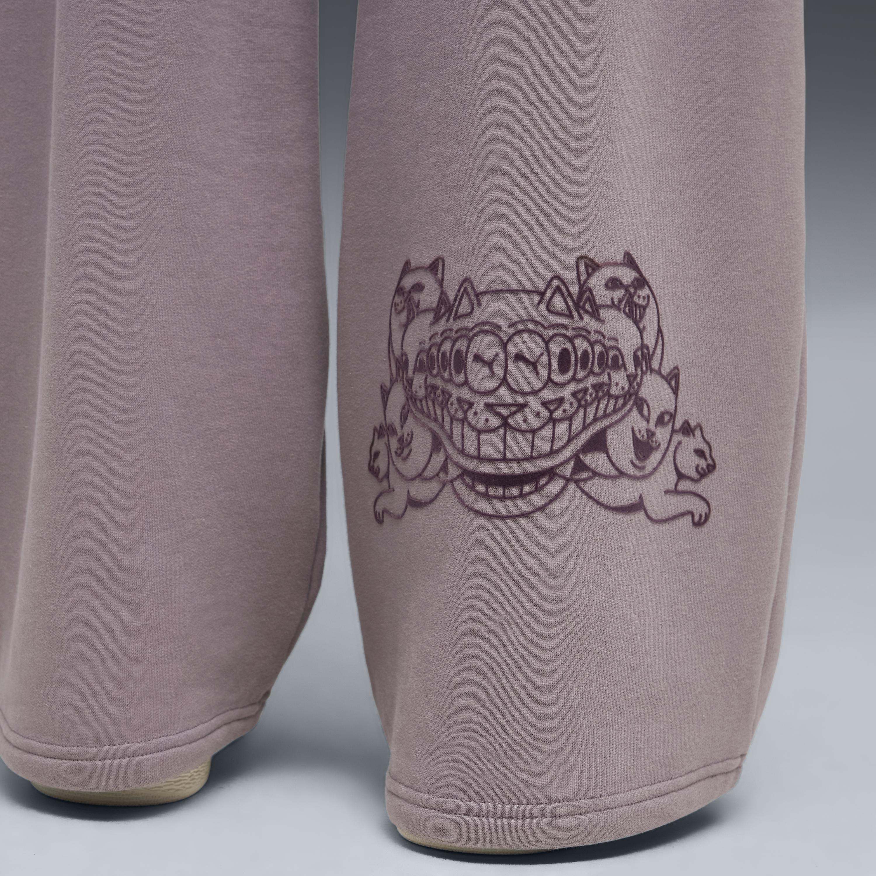 PUMA × RIPNDIP OVERSIZED WIDE PANTS (PLUM JAM)