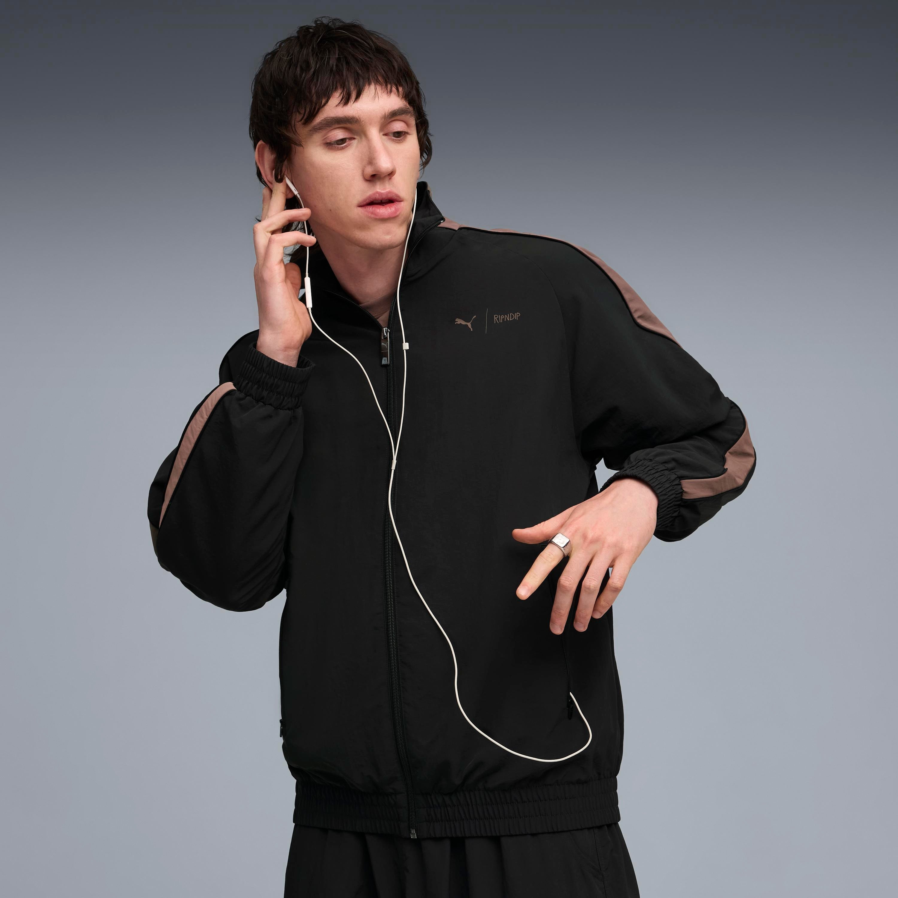 PUMA × RIPNDIP T7 OVERSIZED TRACK JACKET (BLACK)