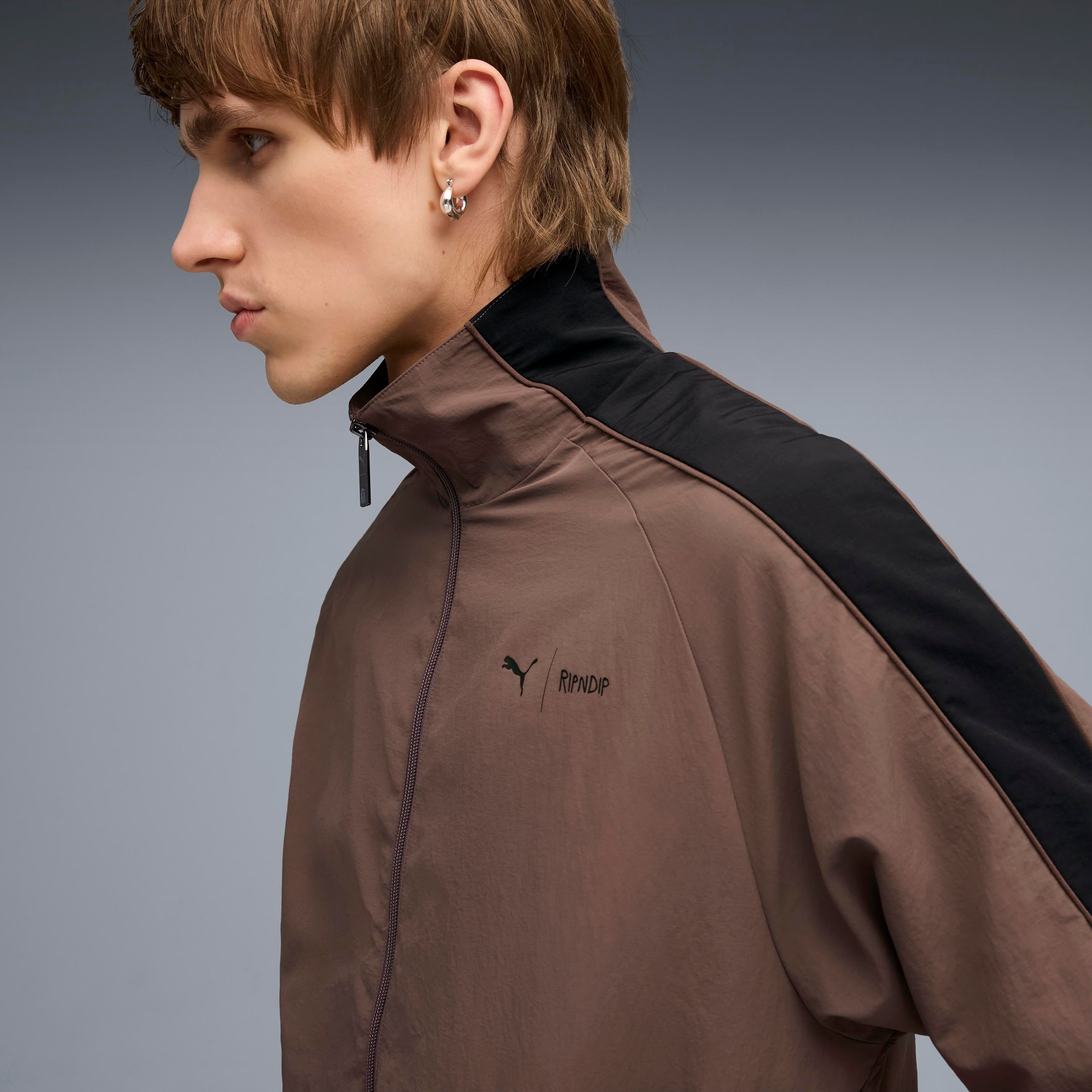 PUMA × RIPNDIP T7 OVERSIZED TRACK JACKET (FLAT BRONZE)