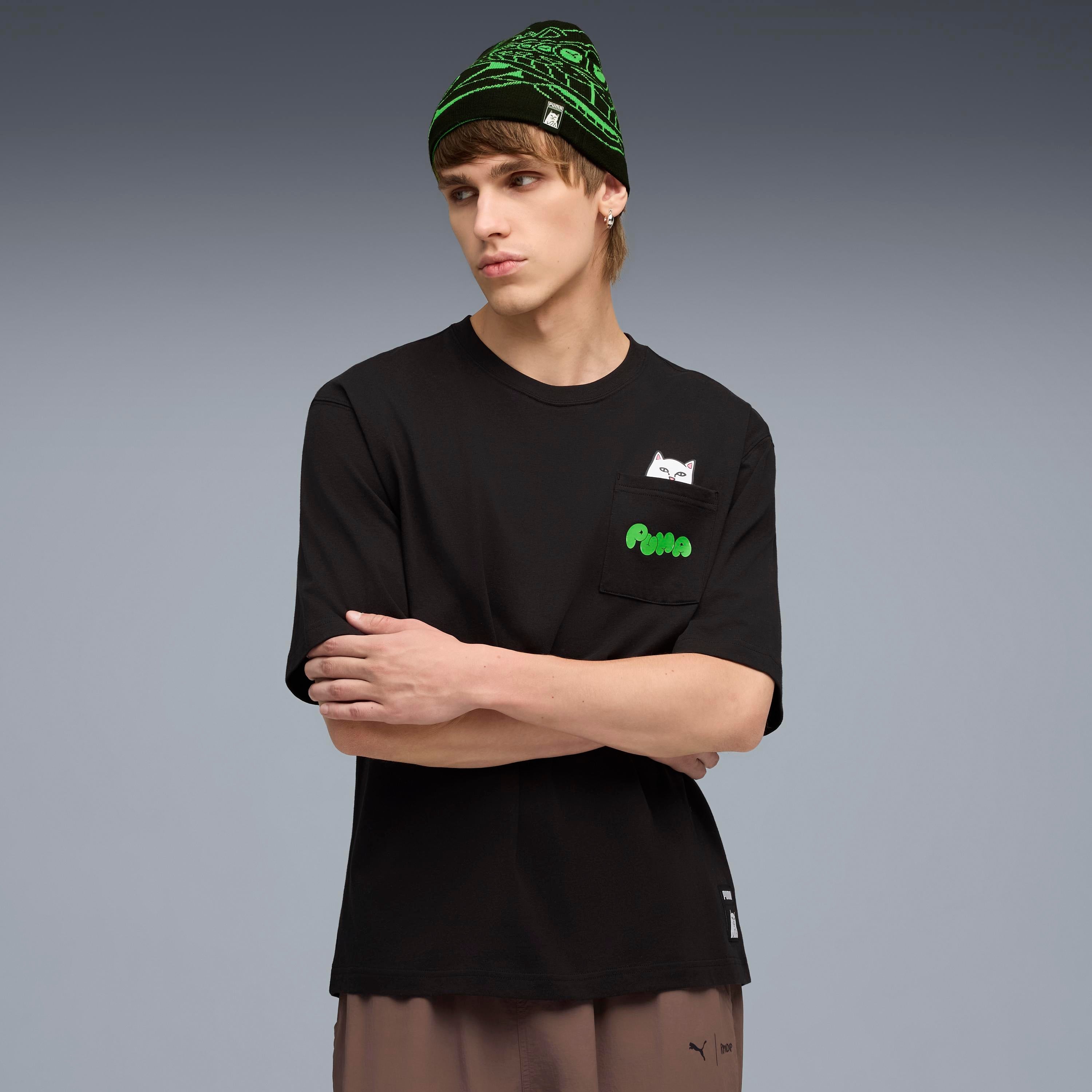PUMA × RIPNDIP RELAXED POCKET TEE (BLACK)