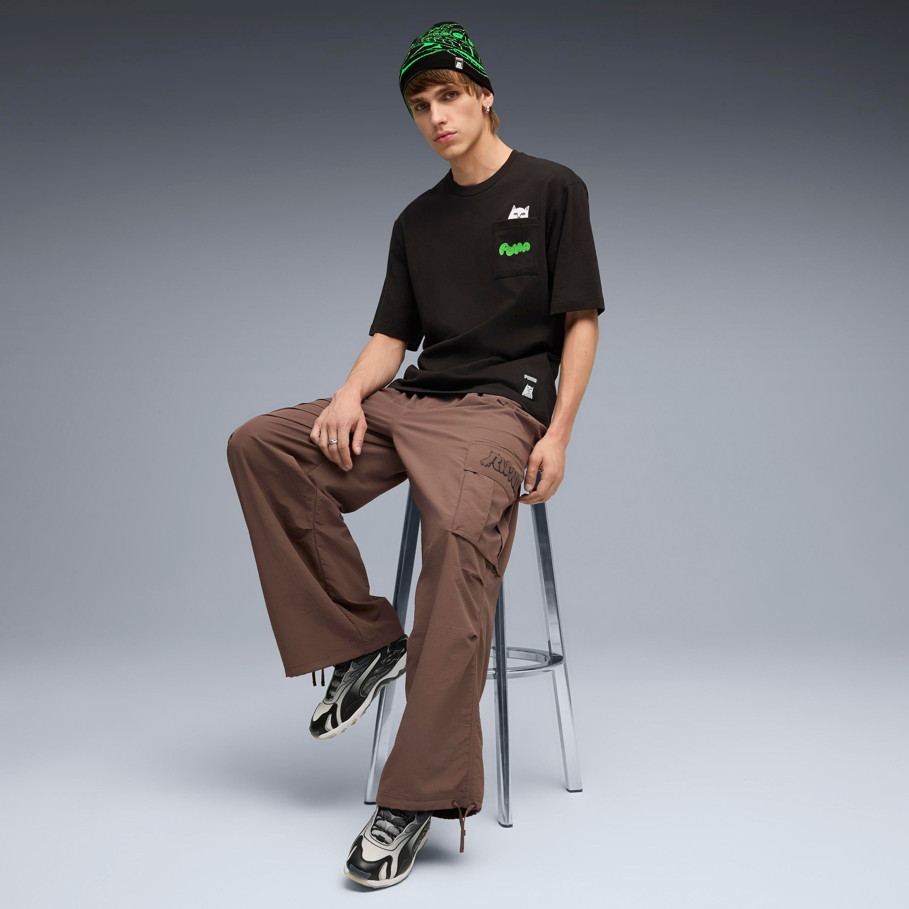 PUMA × RIPNDIP RELAXED POCKET TEE (BLACK)