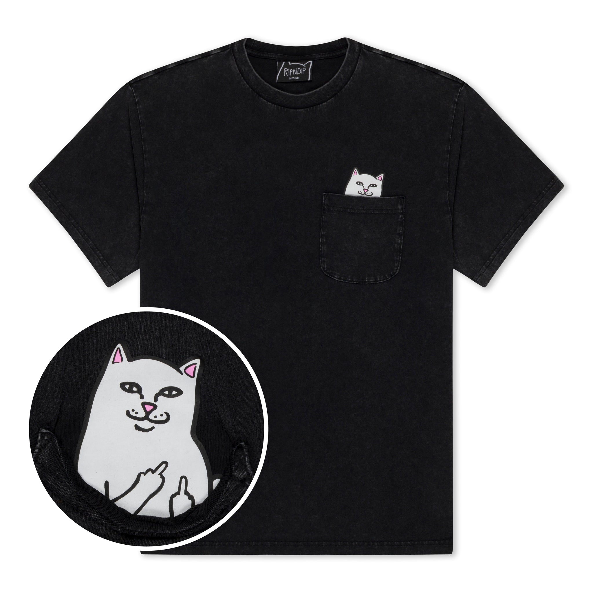 LORD NERMAL POCKET TEE (BLACK VINTAGE WASH)