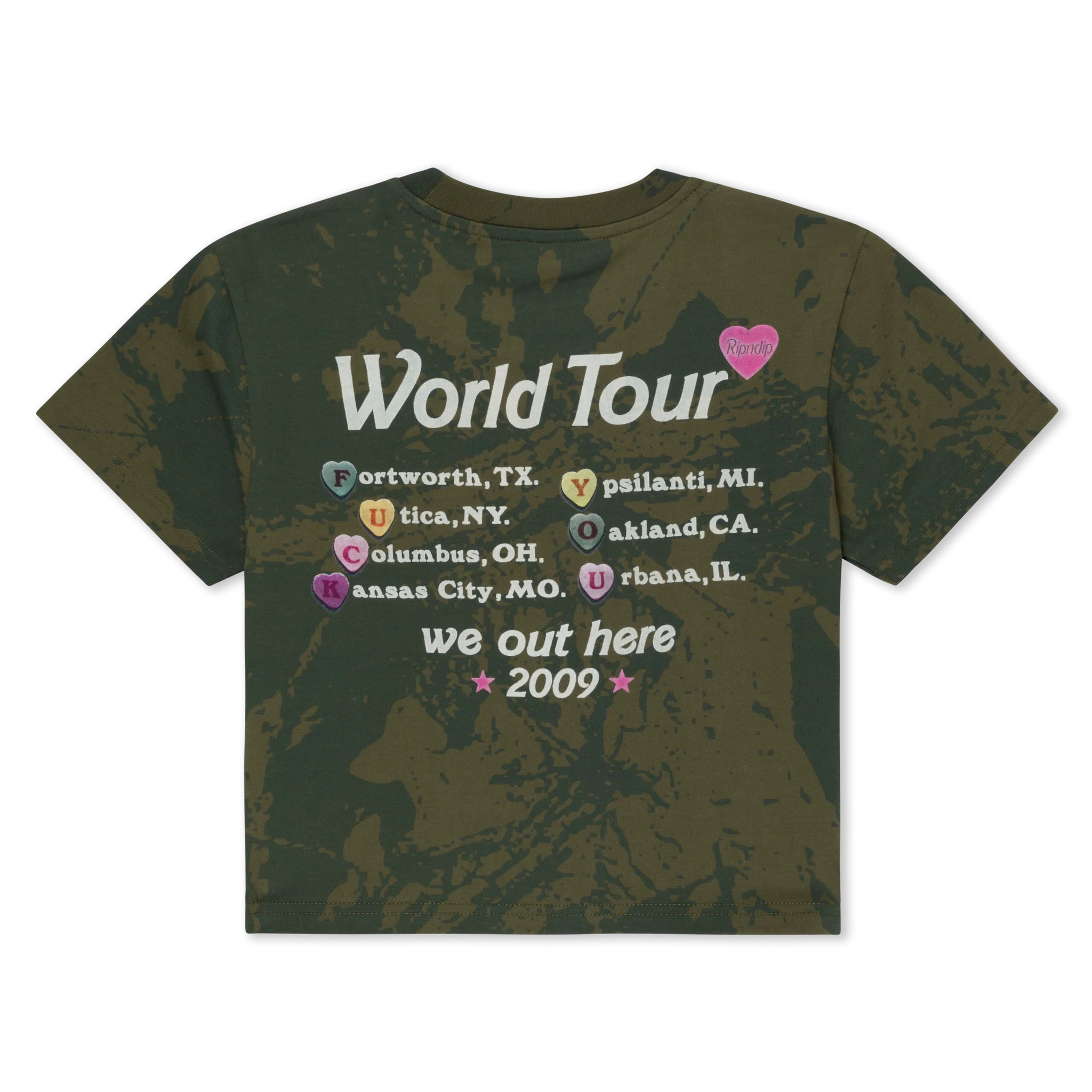 OUT HERE TOUR CROPPED BABY TEE