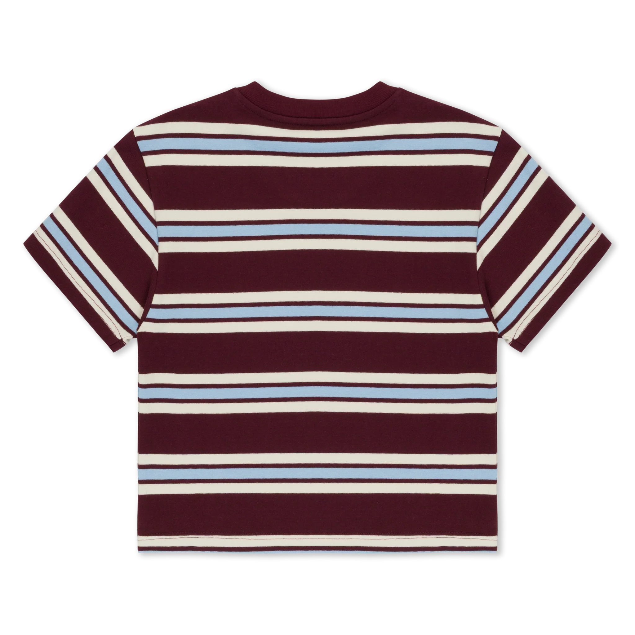 LORD NERMAL CROPPED BABY POCKET TEE (BROWN STRIPE)