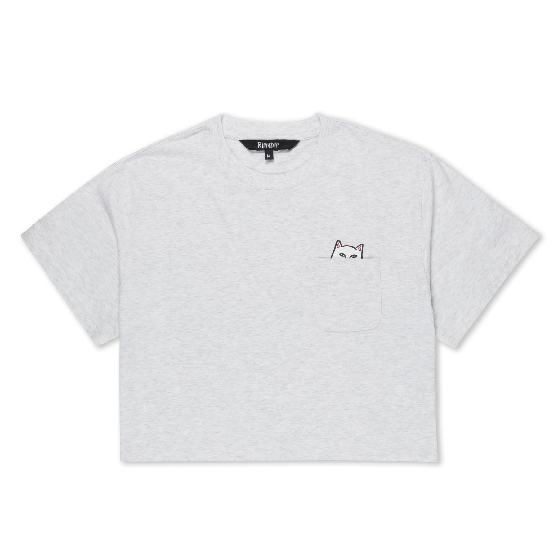 LORD NERMAL CROPPED BABY POCKET TEE (ASH HEATHER)