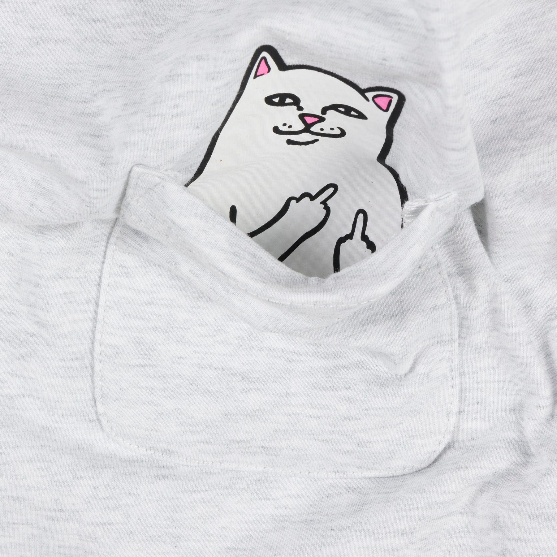 LORD NERMAL CROPPED BABY POCKET TEE (ASH HEATHER)