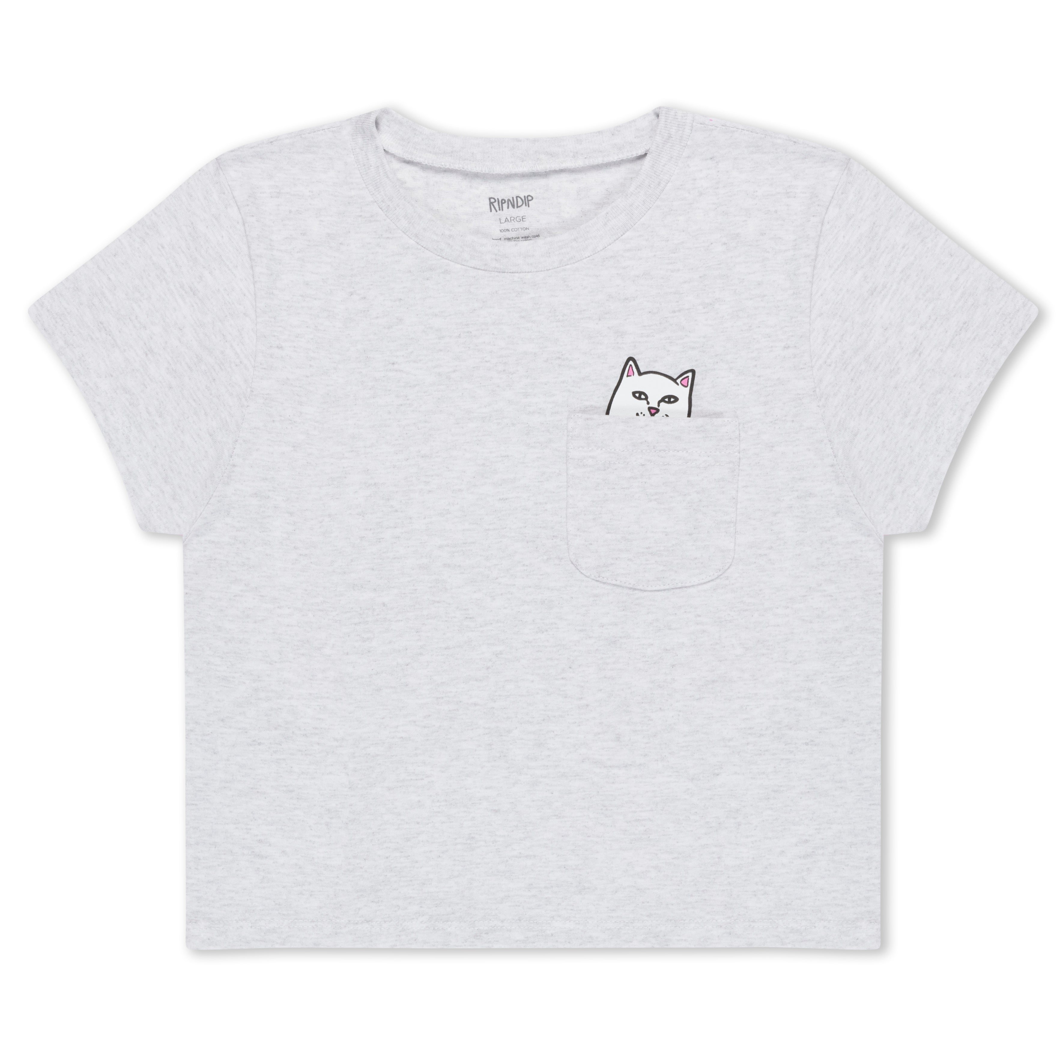 LORD NERMAL CROPPED BABY POCKET TEE (ASH HEATHER)