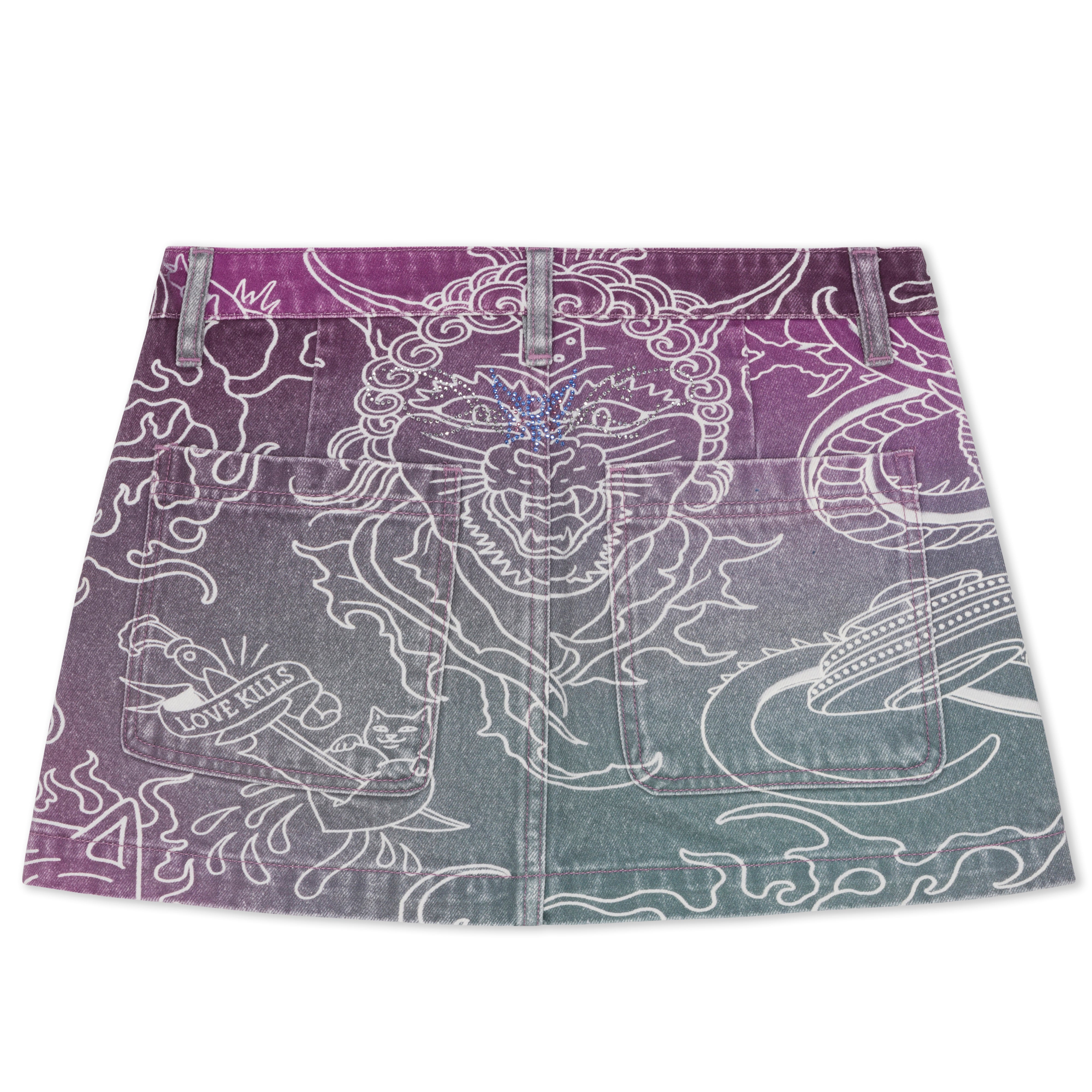 TRACE DENIM SKIRT