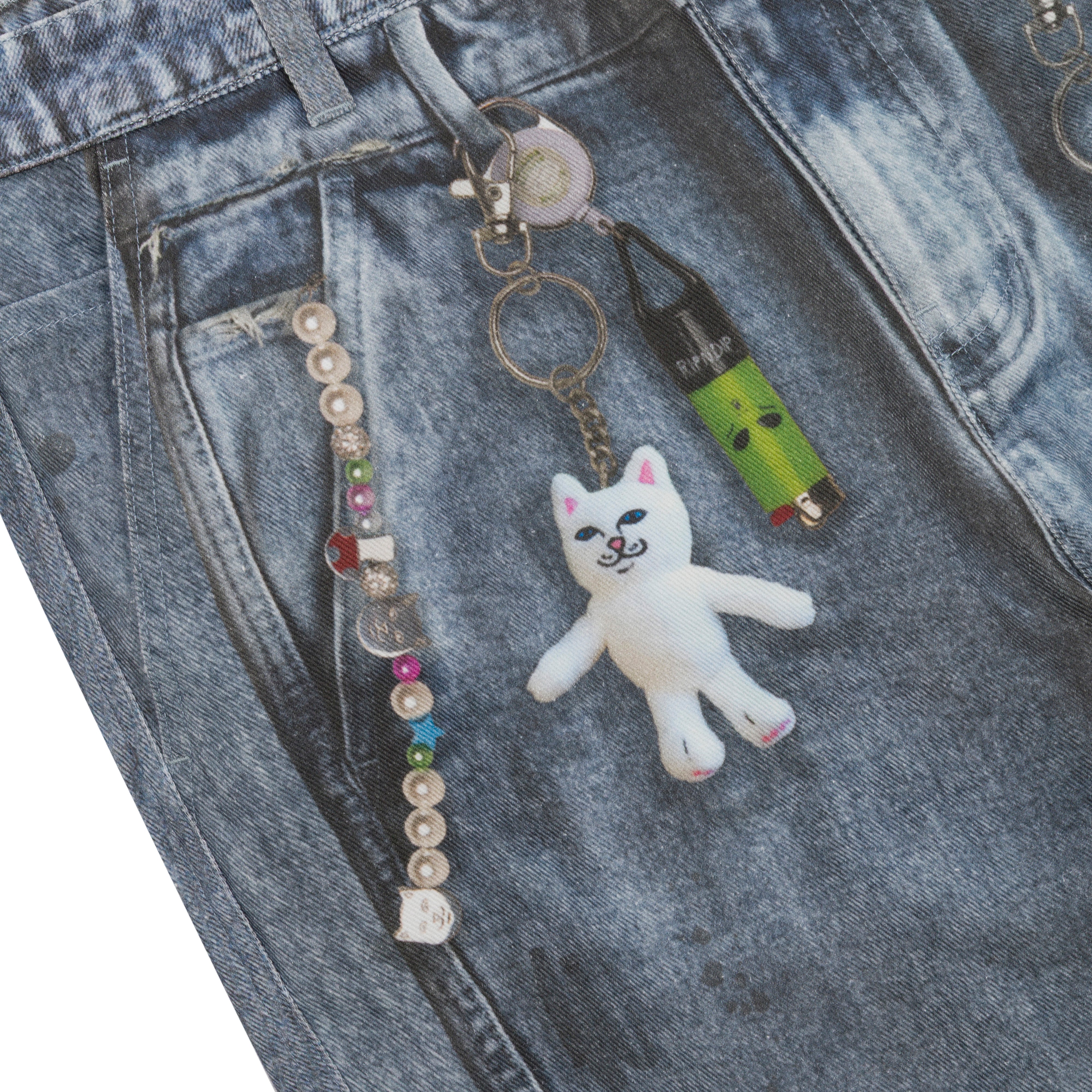 REAL PANTS WIDE LEG DENIM PANTS