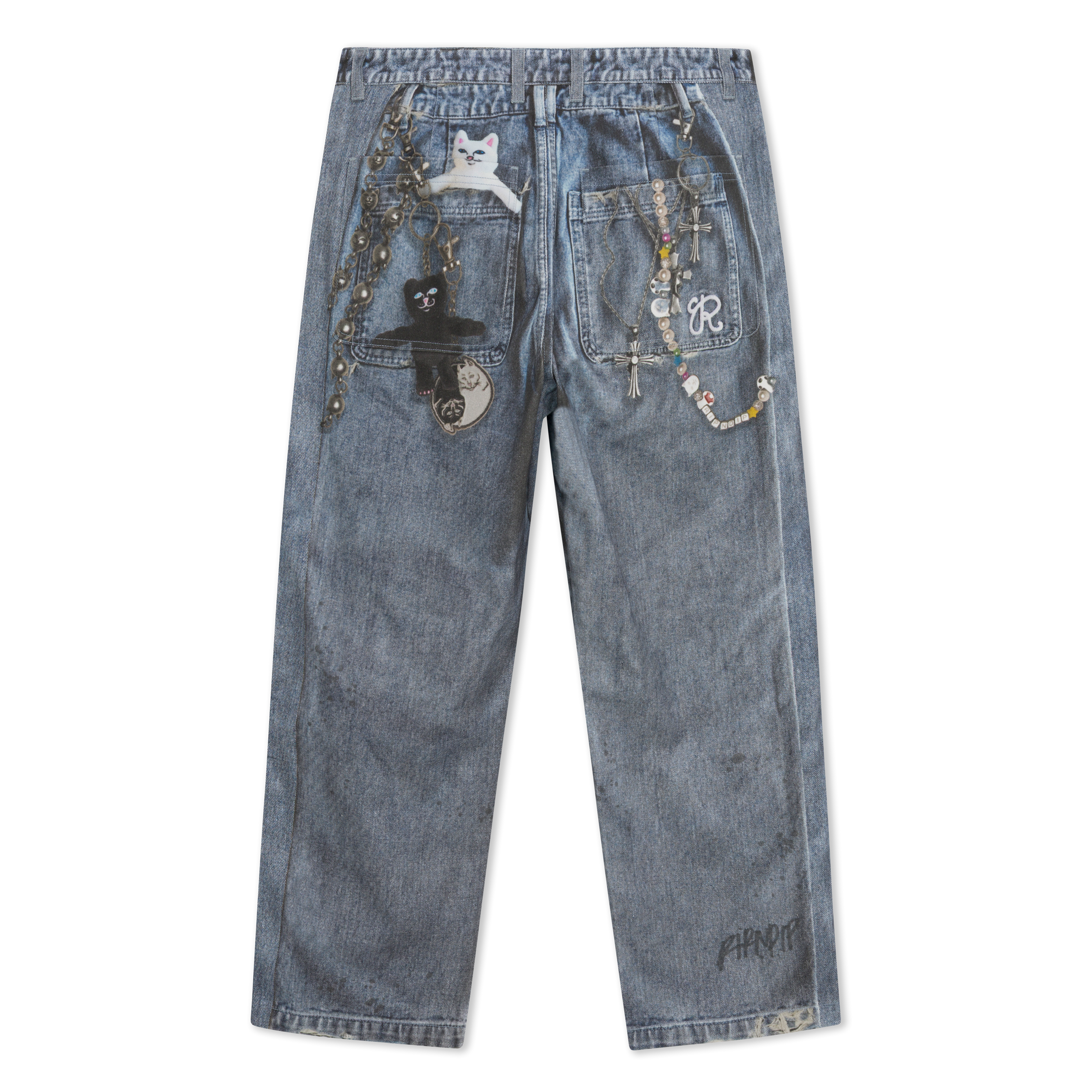 REAL PANTS WIDE LEG DENIM PANTS