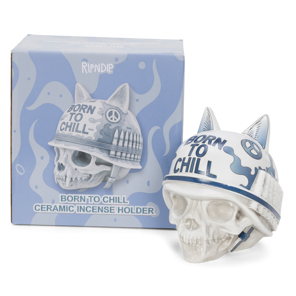 小物 Born To Chill Ceramic Incense Holder BORN TO CHILL CERAMIC INCENSE HOLDER – RIPNDIP TOKYO