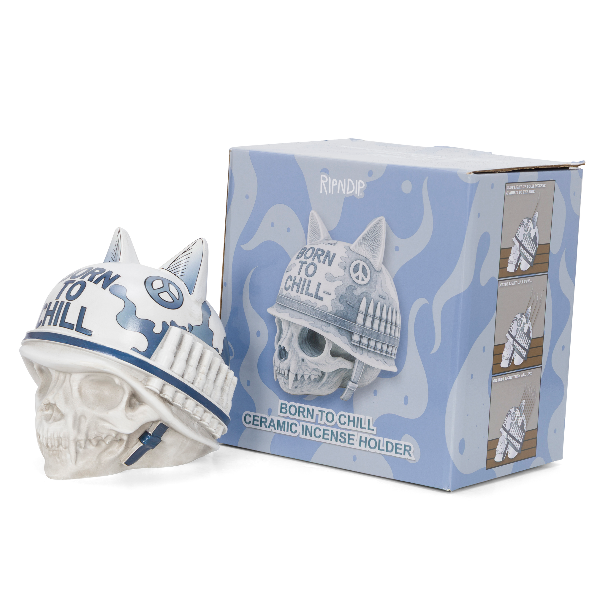 BORN TO CHILL CERAMIC INCENSE HOLDER