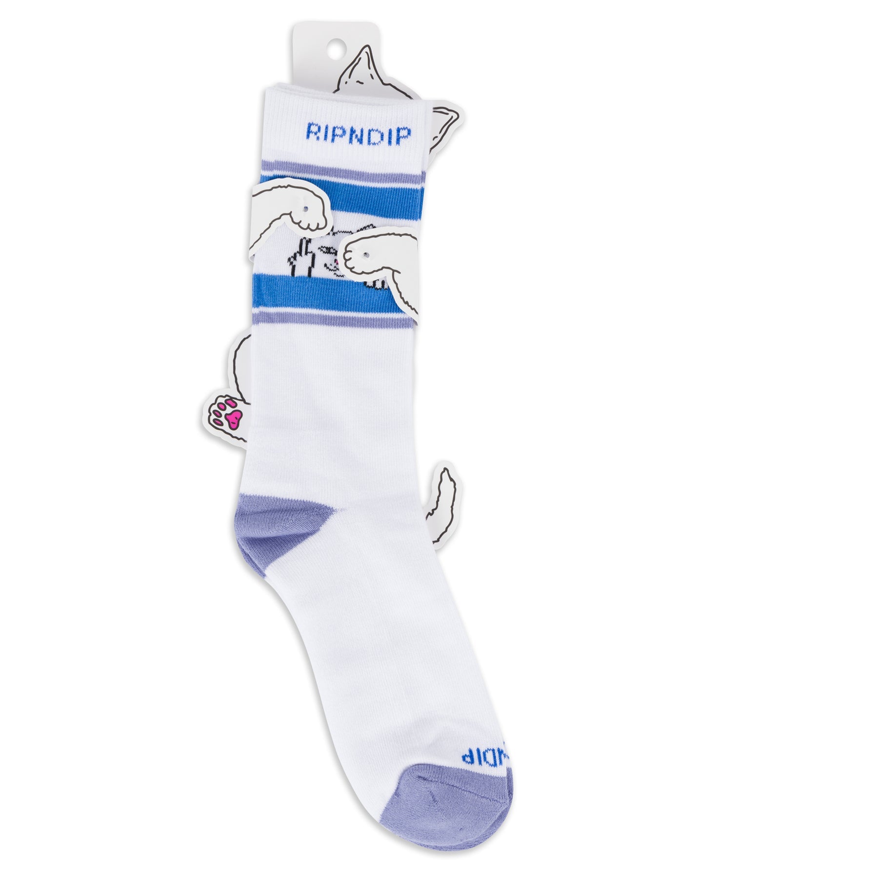 Peeking Nermal Socks (White/Lilac)