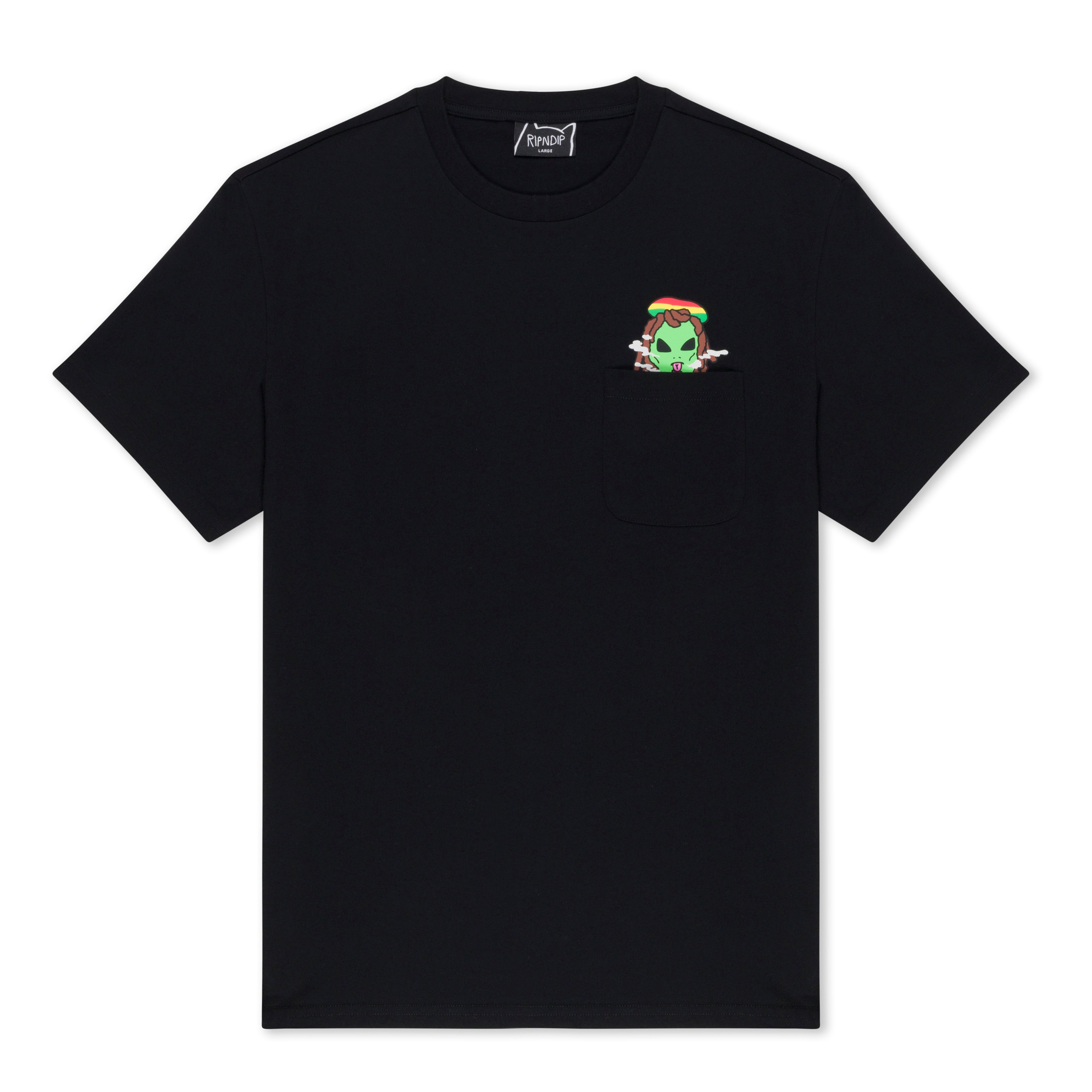 SMOKING RASTA ALIEN POCKET TEE