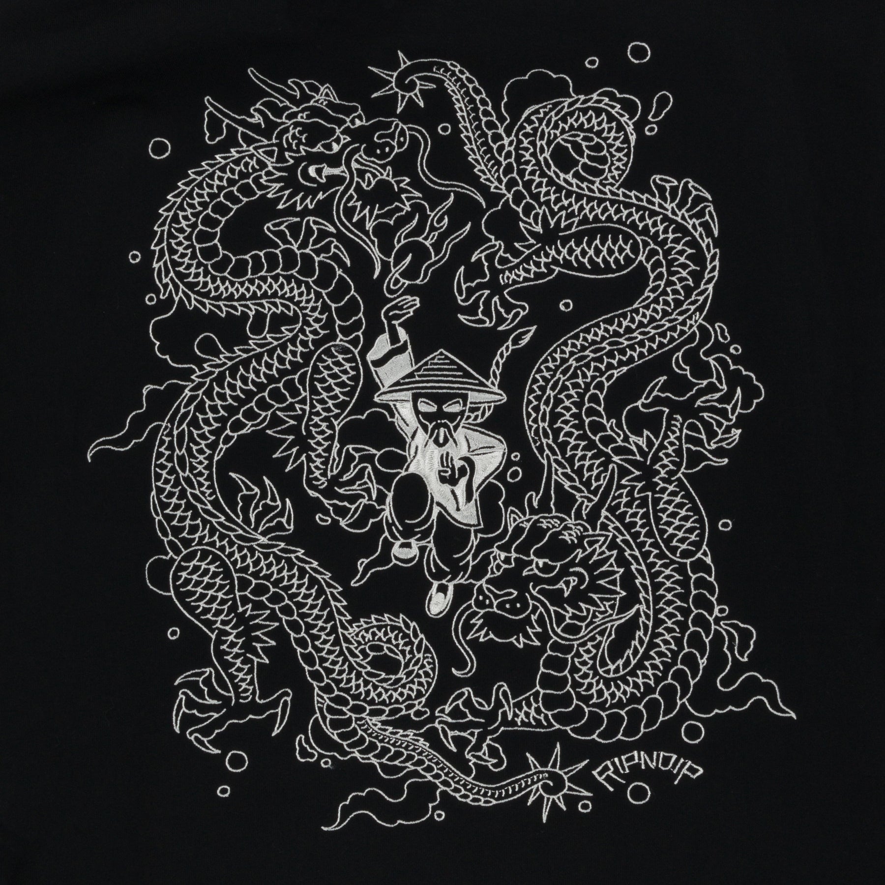 Ryu Embroidered Hoodie (Black)