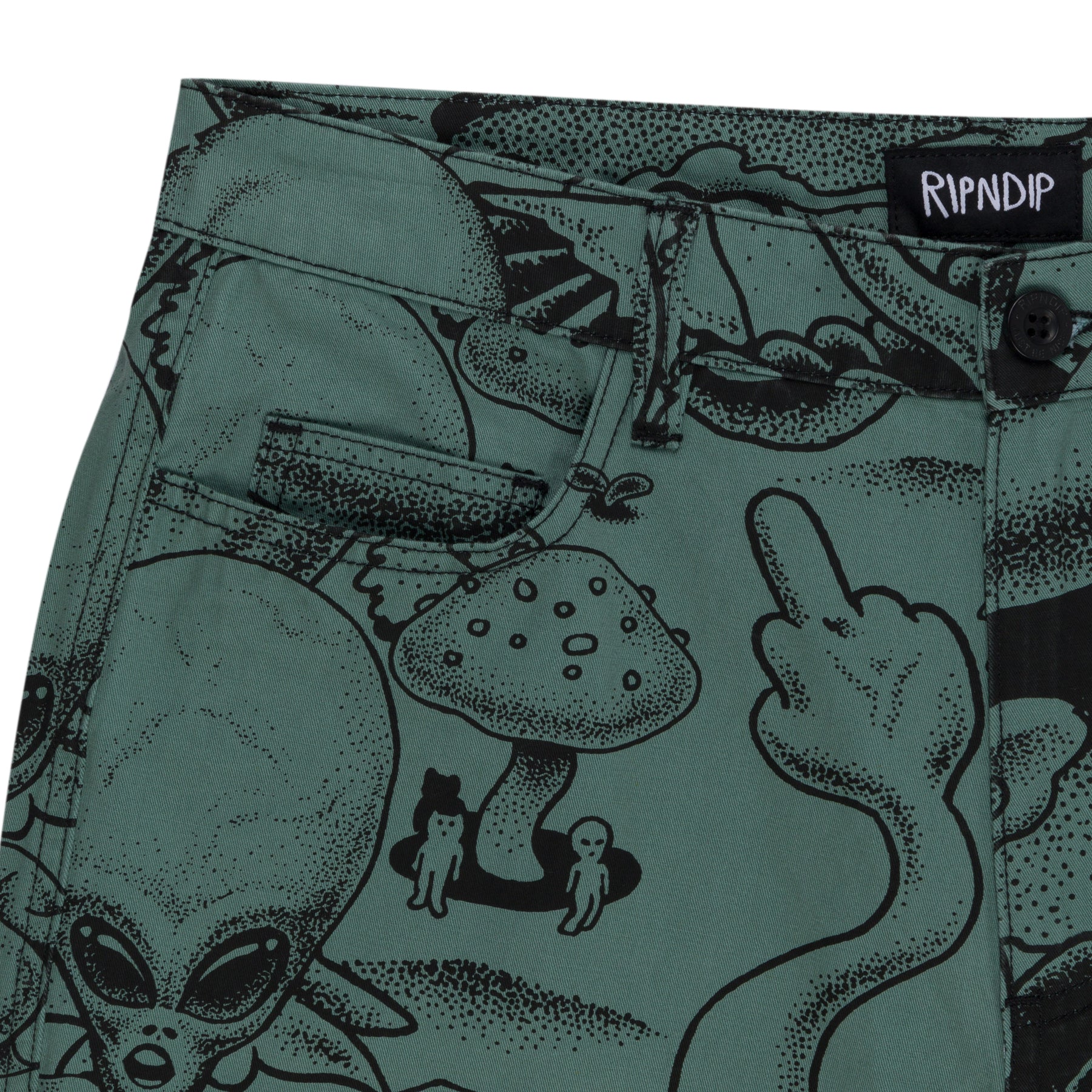 Dark Twisted Fantasy Twill shorts (Olive & Black)