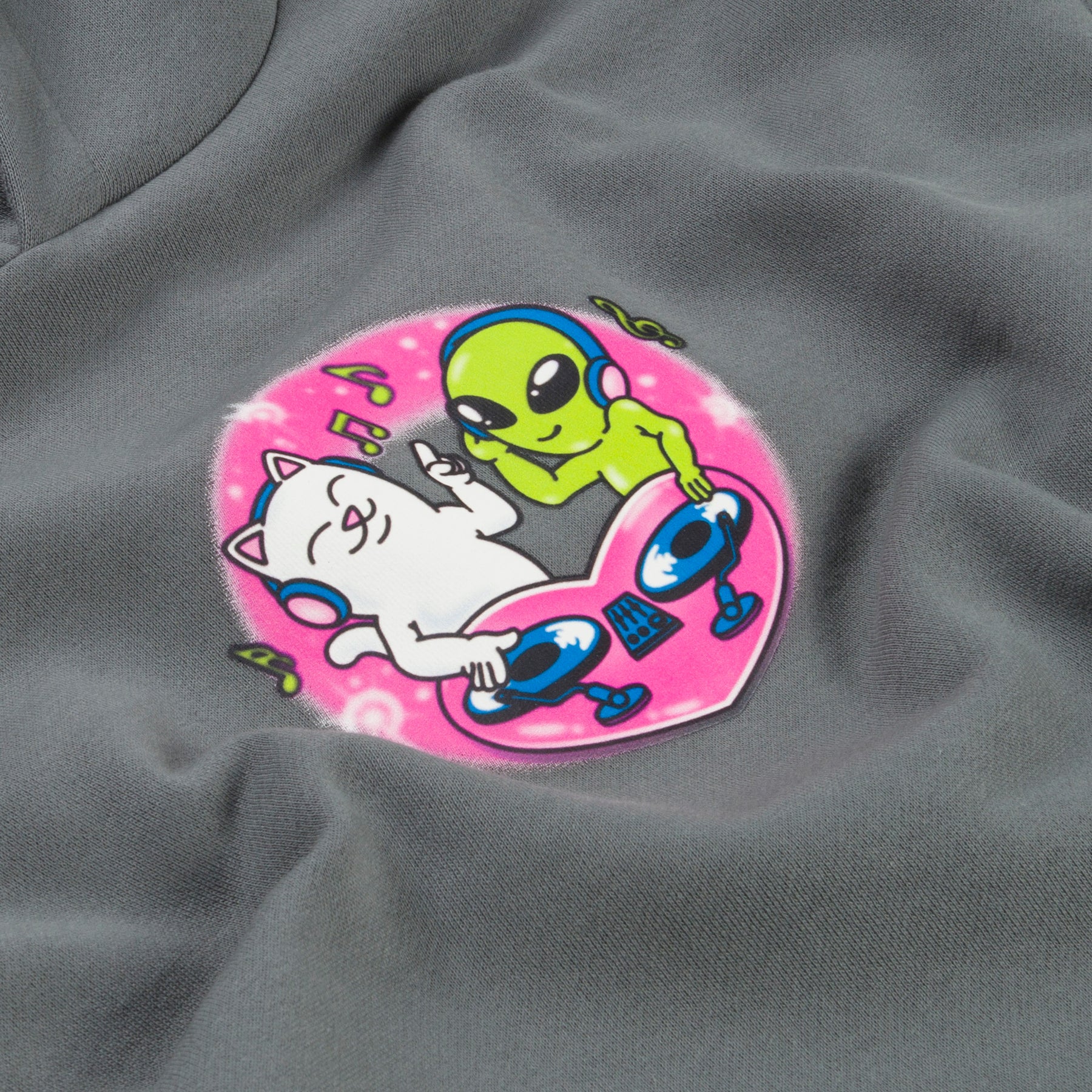 LOVE IS RIPNDIP CROPPED HOODIE