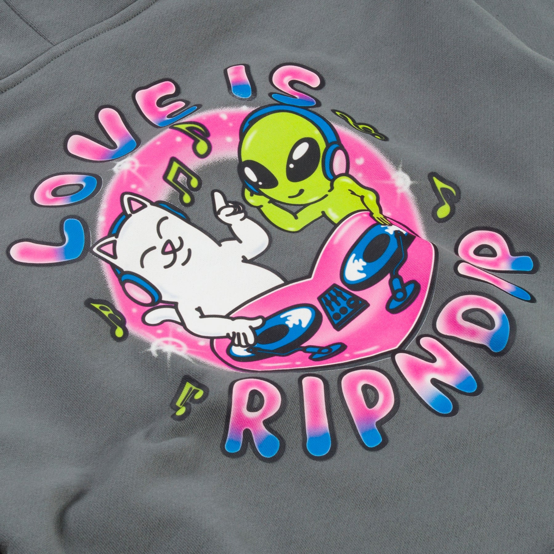 LOVE IS RIPNDIP CROPPED HOODIE