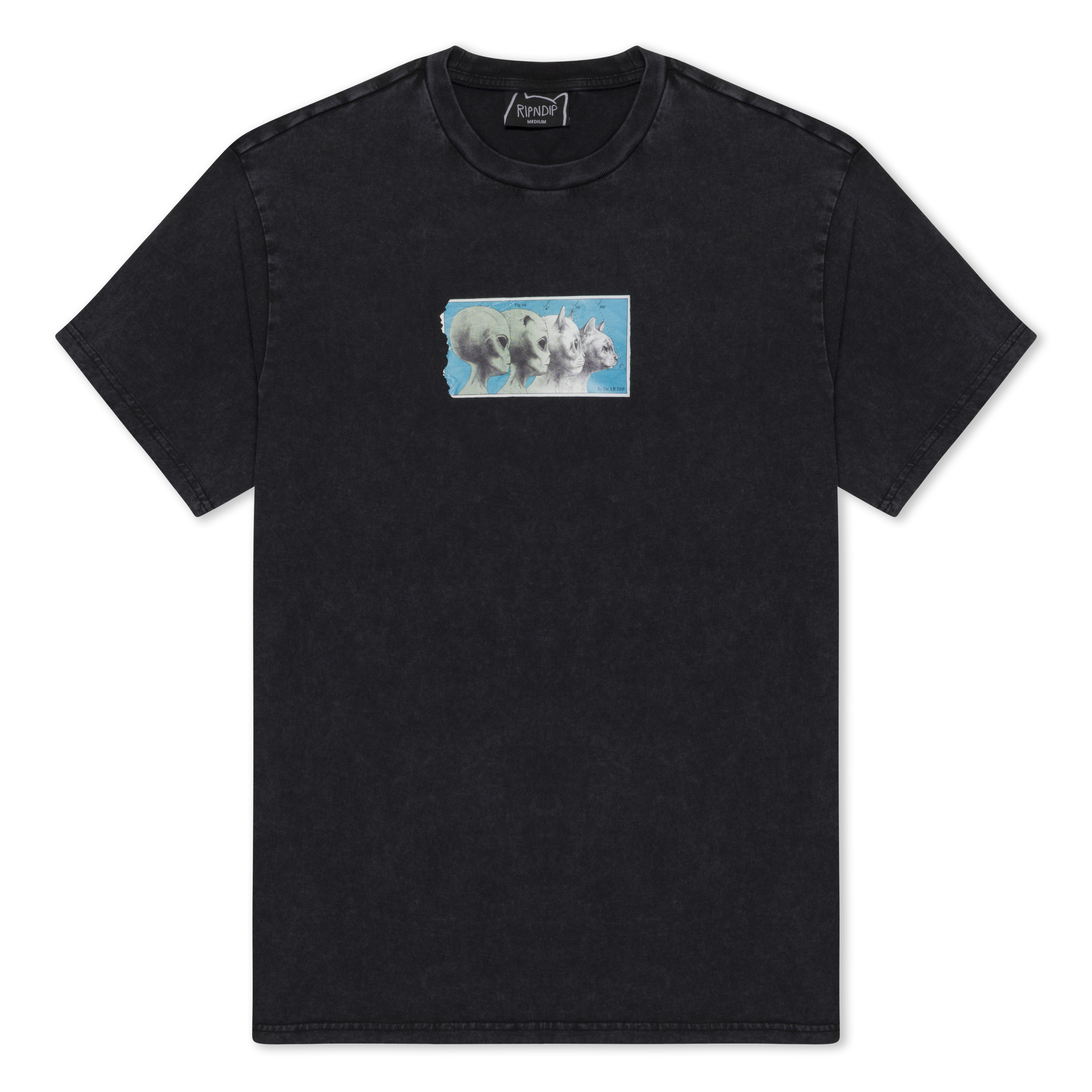 NERM GEO TEE (BLACK VINTAGE WASH)