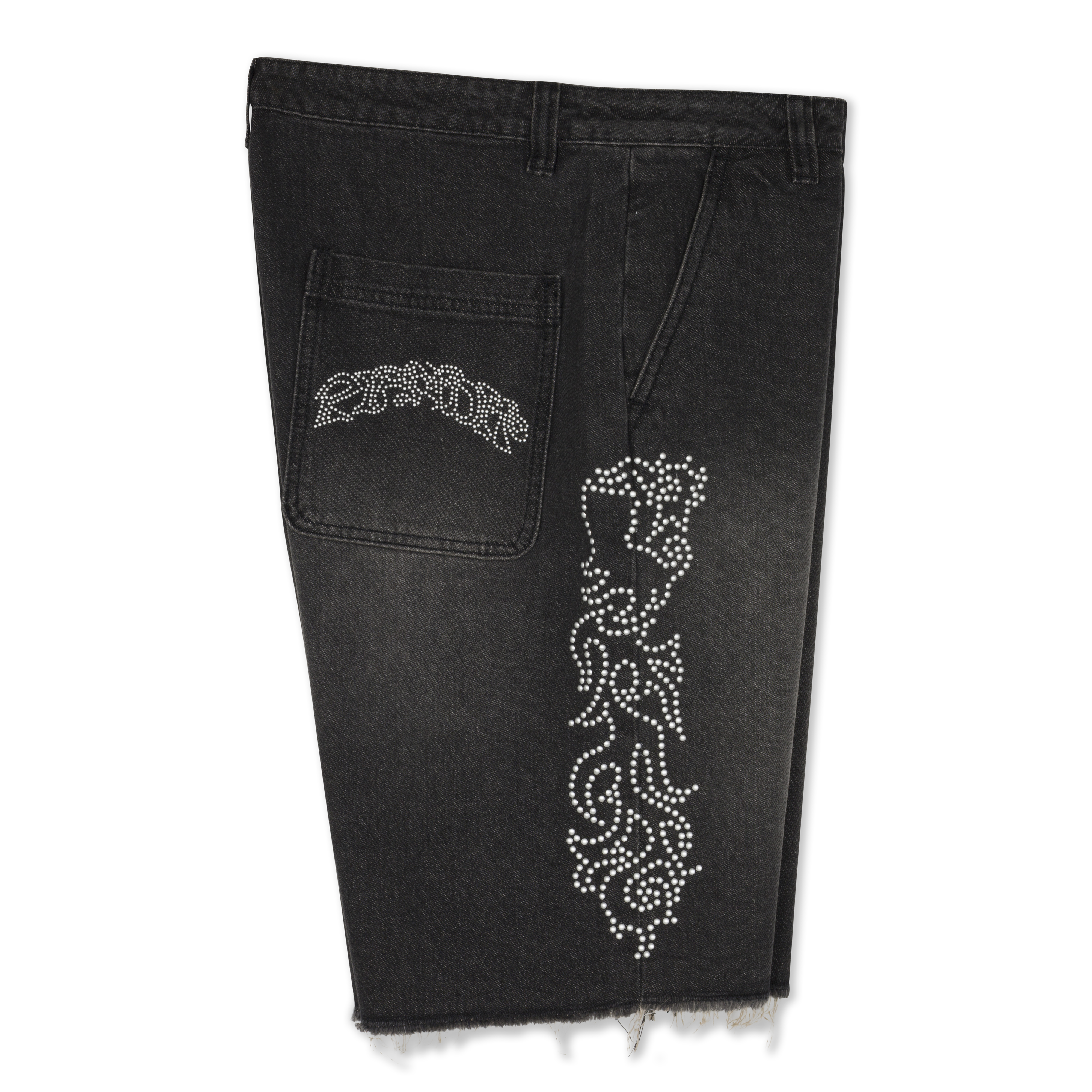 PRETTY FLACKO DENIM SHORTS (BLACK VINTAGE WASH)