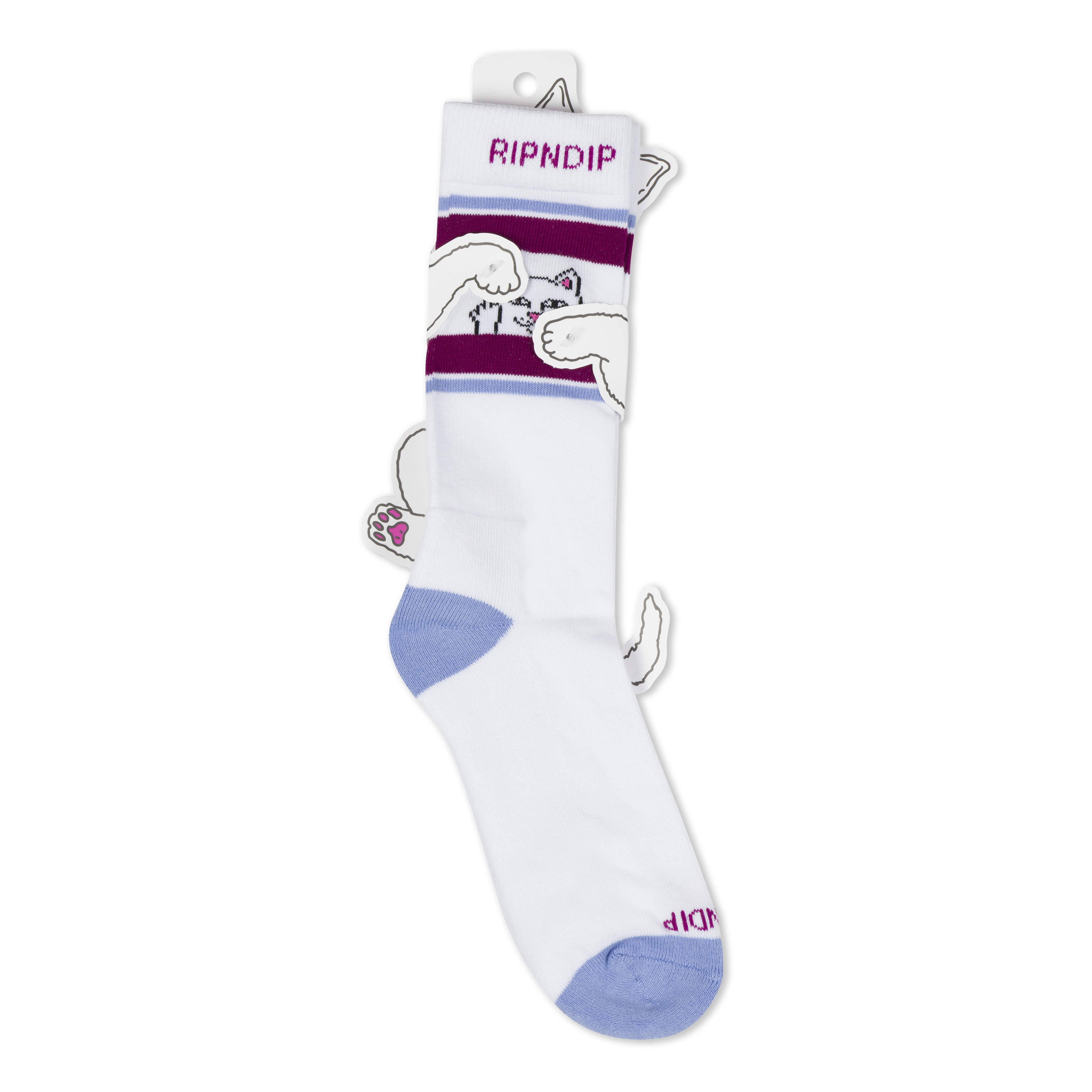 PEEKING NERMAL SOCKS (PLUM)