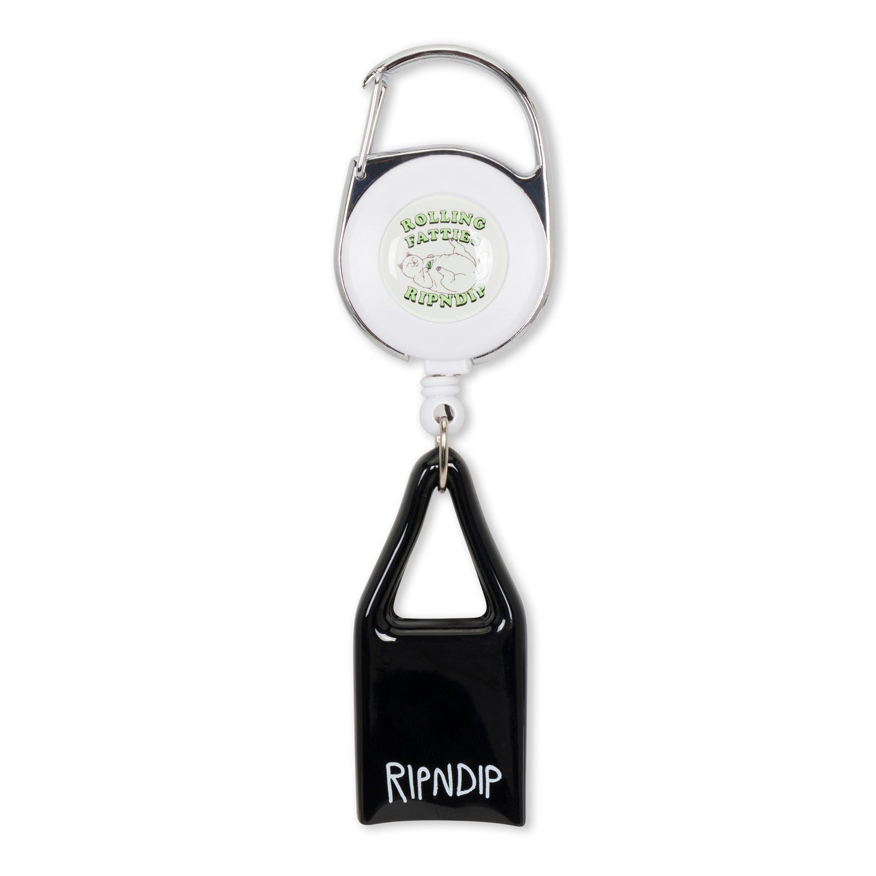 Rolling Fatties Lighter Leash Keychain (Silver/Black)