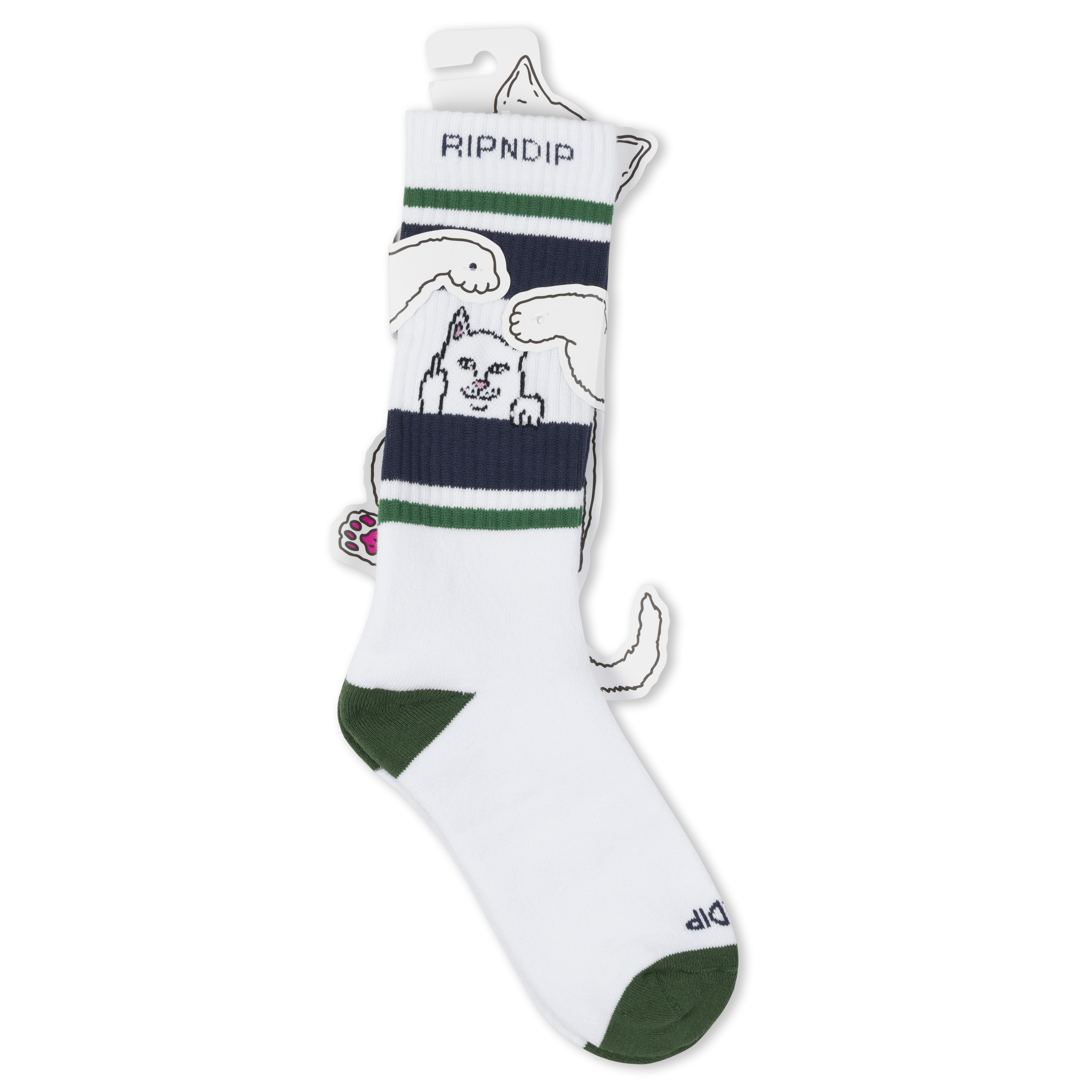 PEEKING NERMAL SOCKS (GREEN / SLATE)