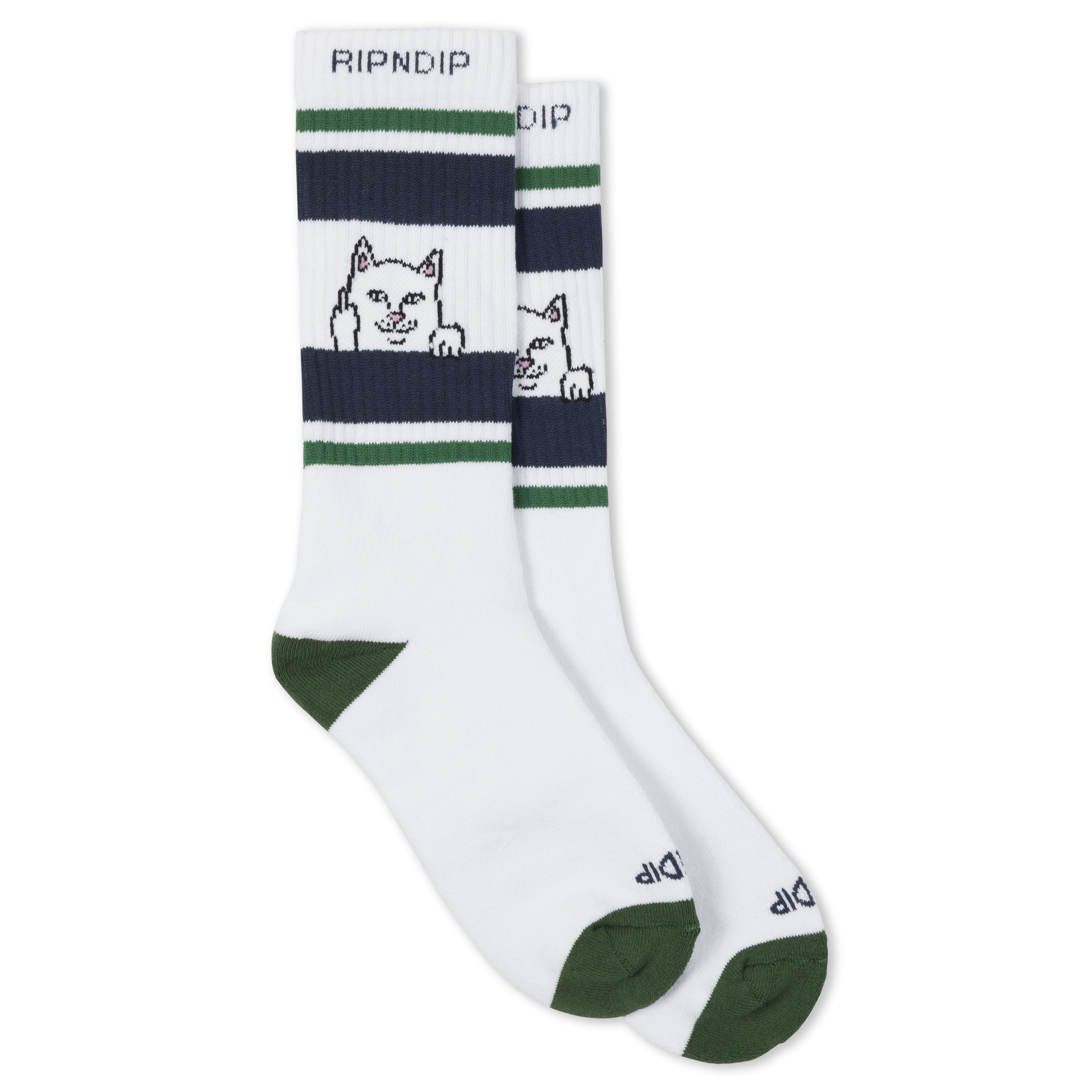 PEEKING NERMAL SOCKS (GREEN / SLATE)