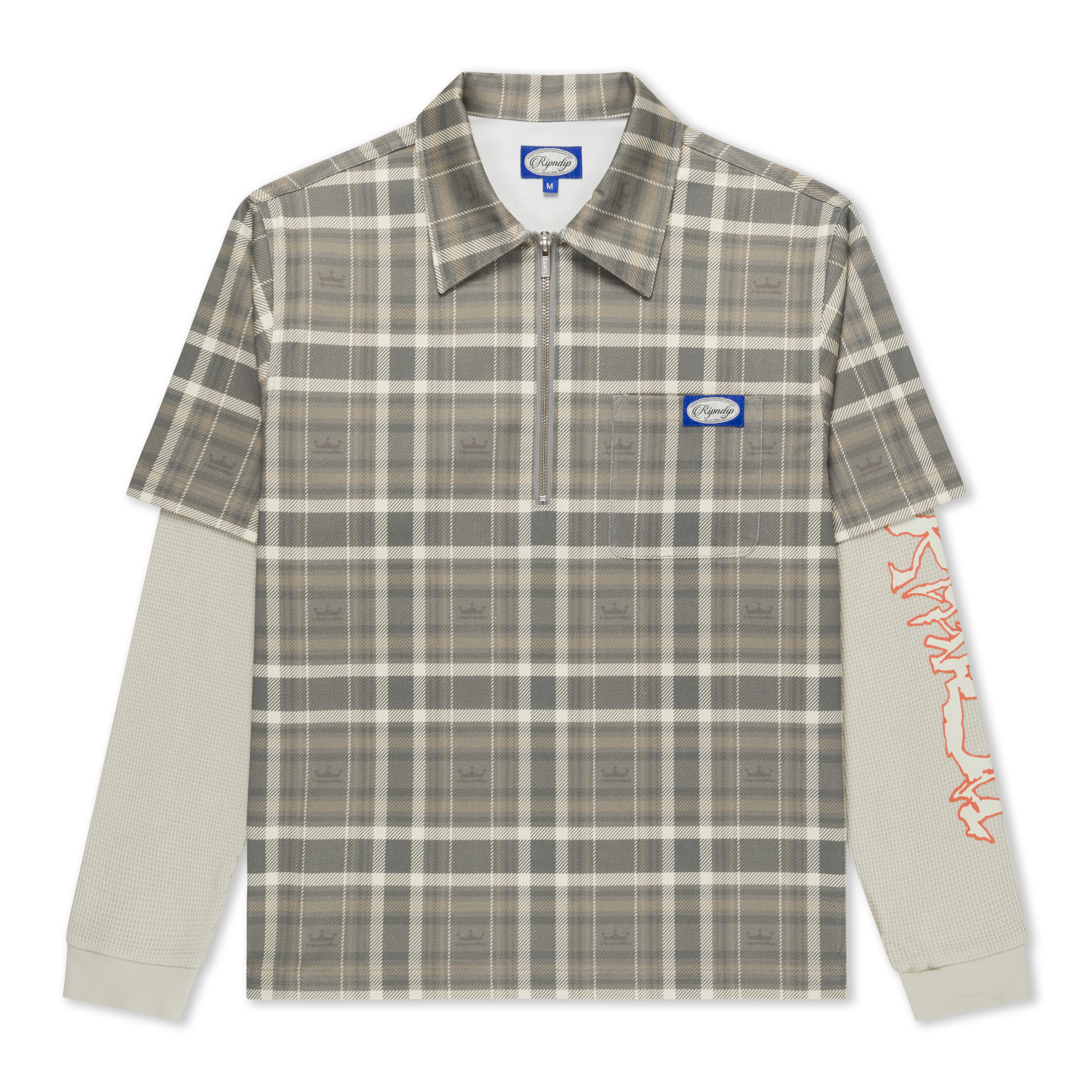PACIFIC BEACH HALF ZIP DOUBLE SLEEVE TEE