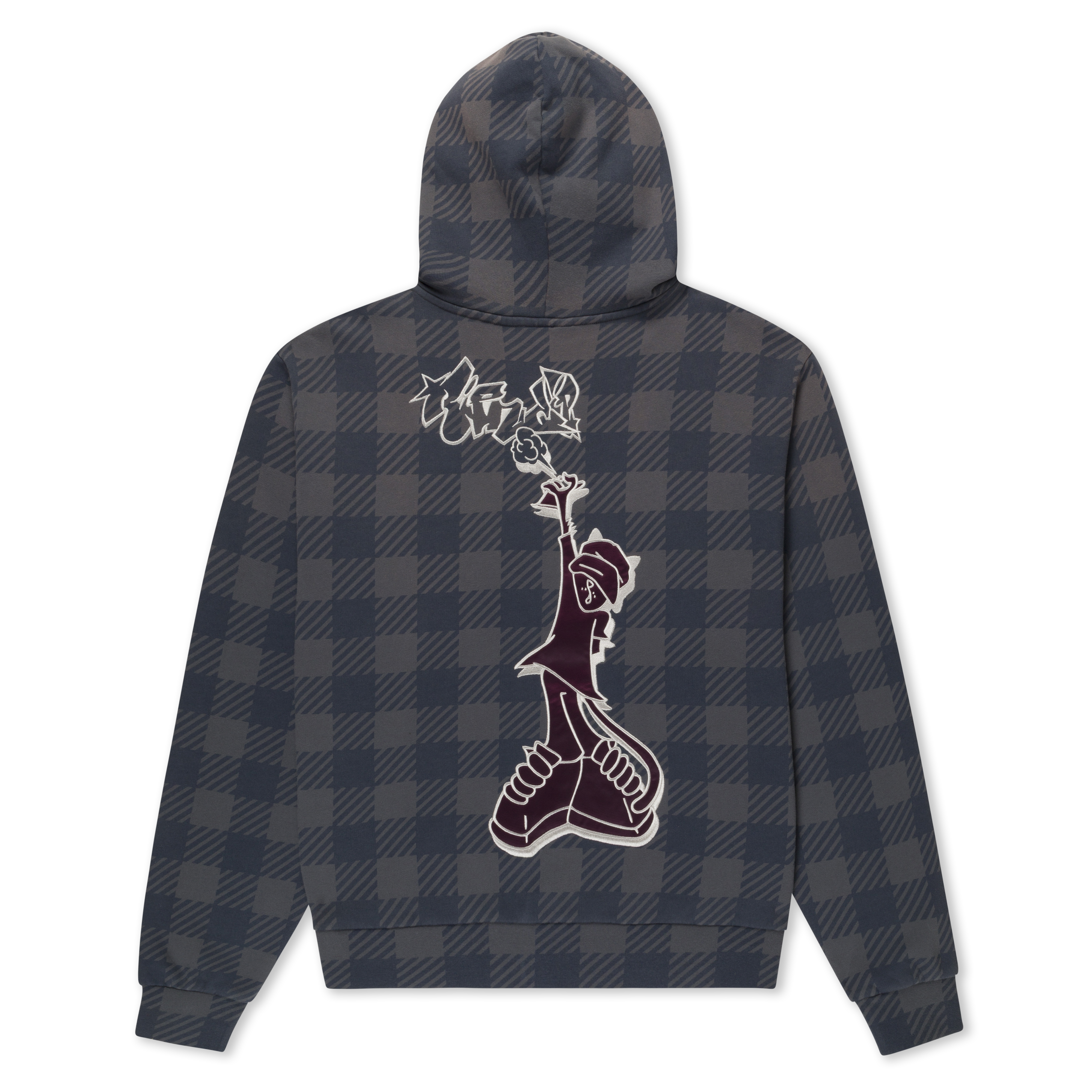 HARD IN DA PAINT ZIP-UP HOODIE (CHARCOAL SUN FADE)