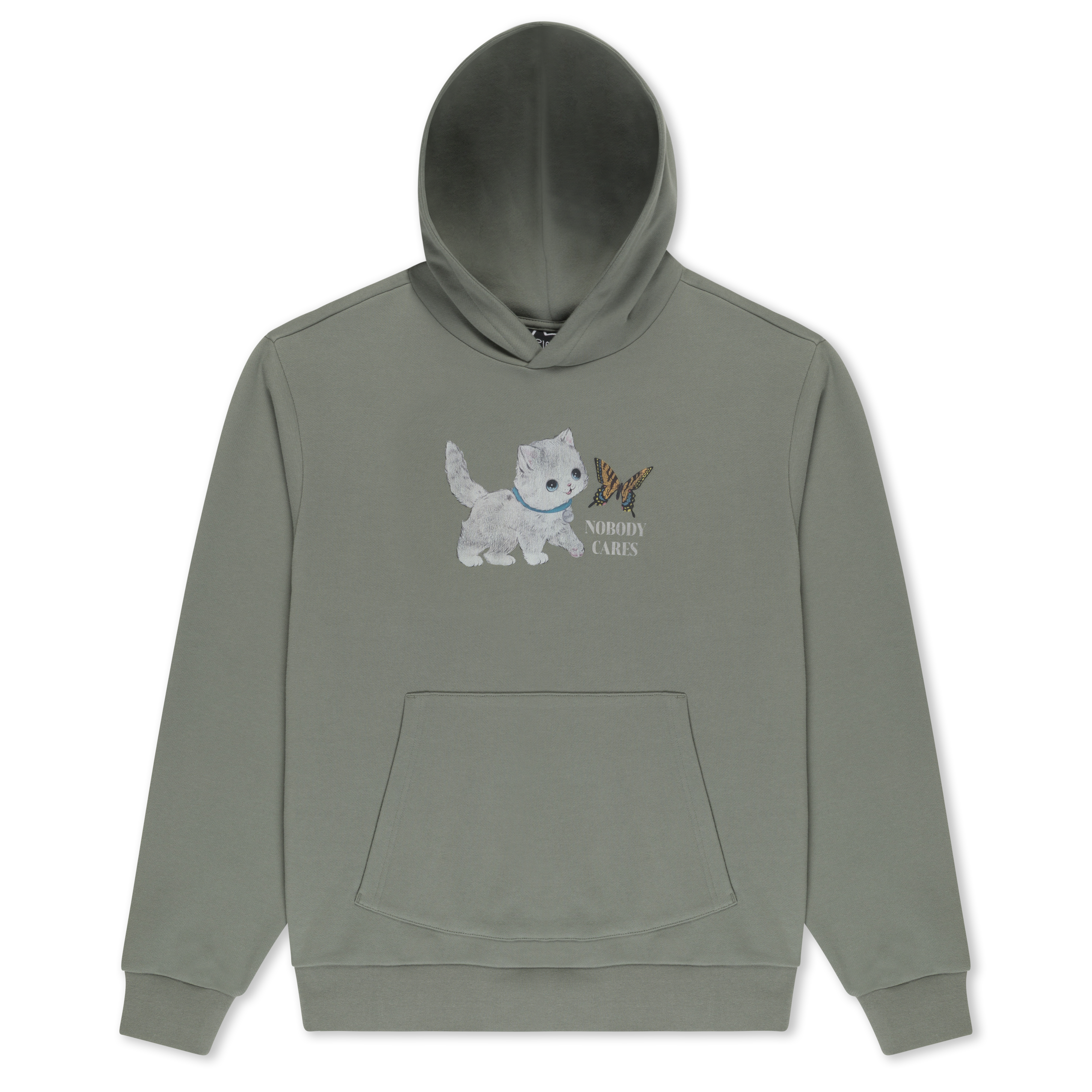 NOBODY CARES HOODIE (SILVER SAGE)