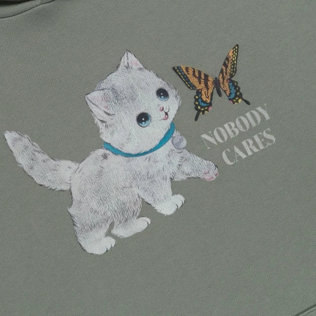 NOBODY CARES HOODIE (SILVER SAGE)