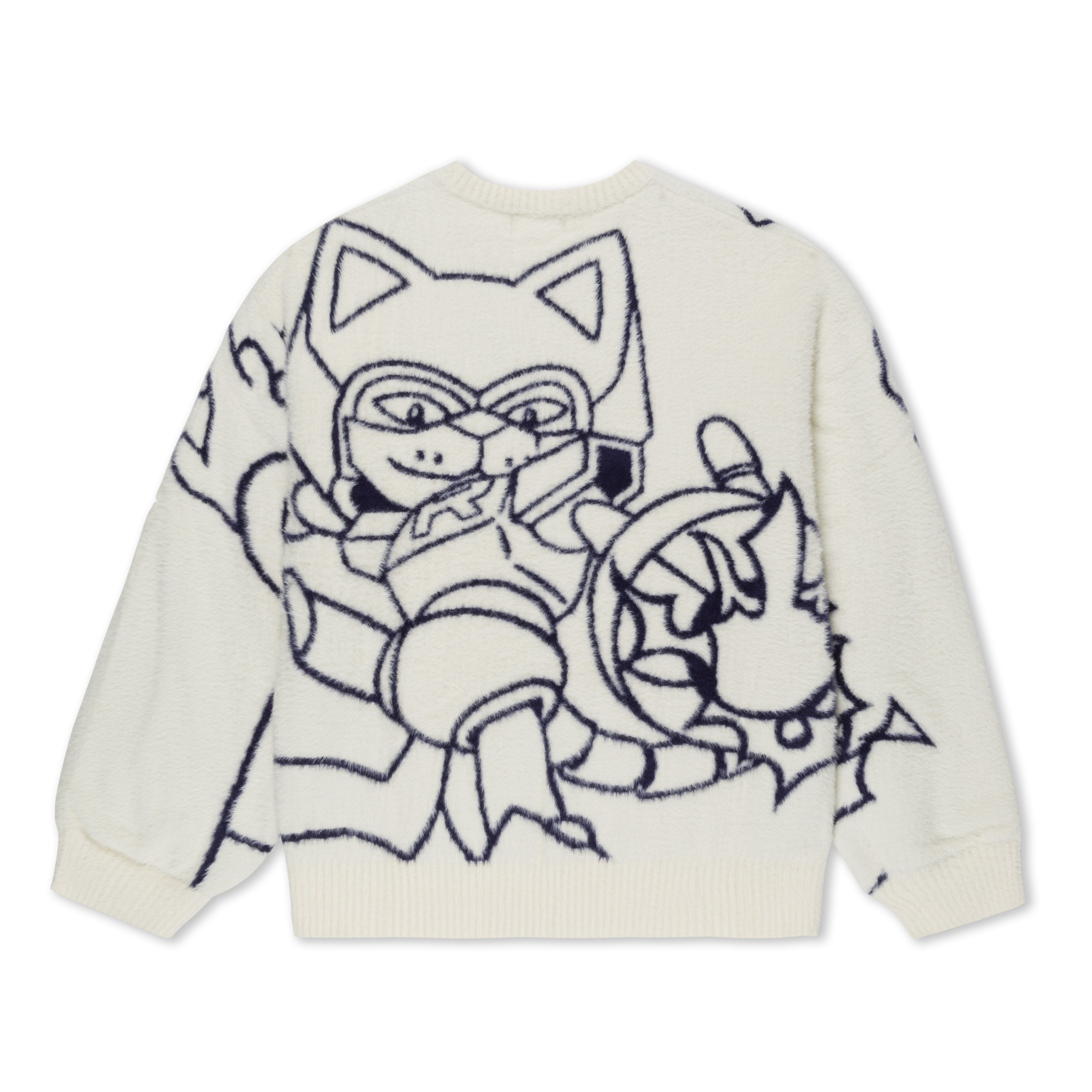 ROKKUNERM REVERSIBLE MOHAIR SWEATER (BONE)