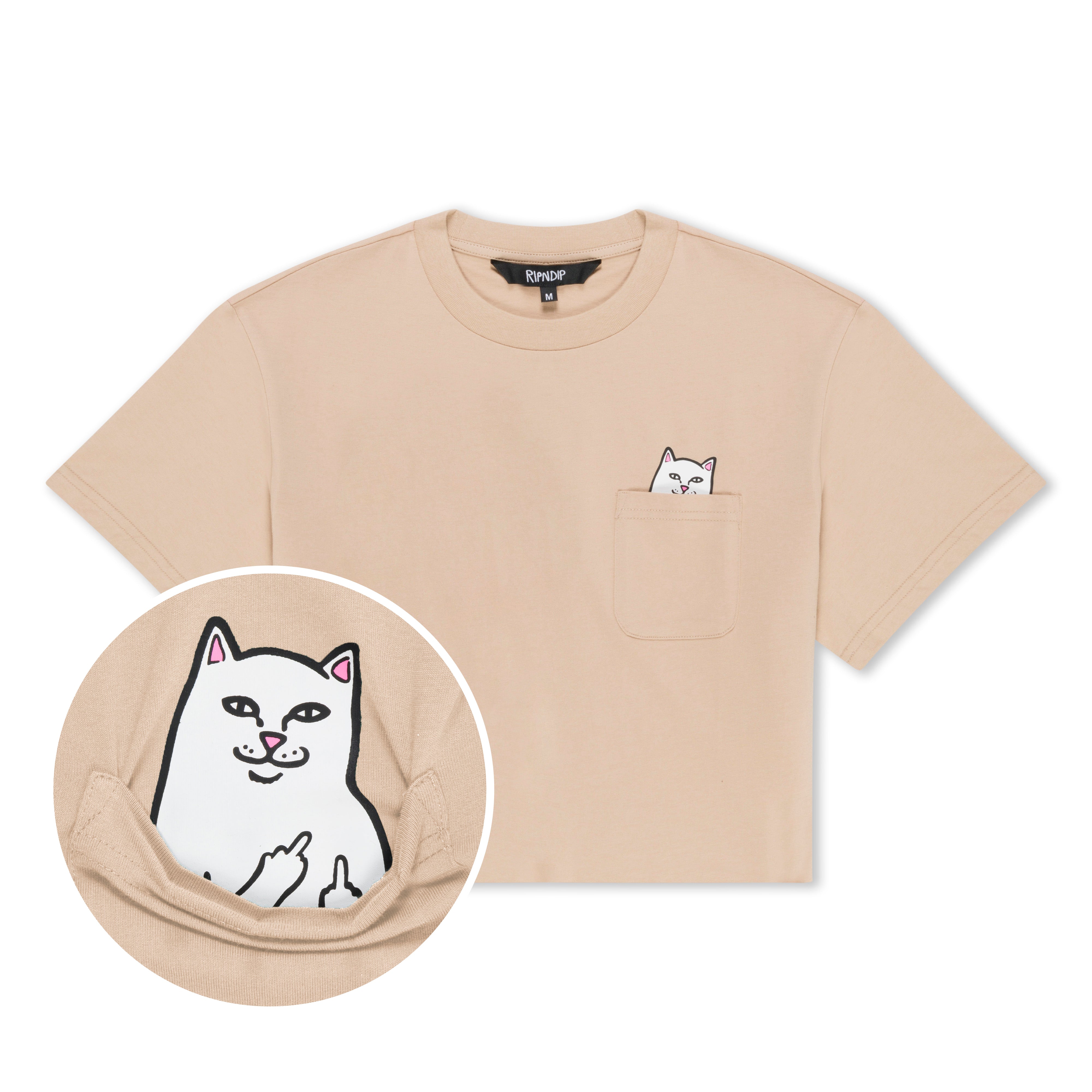 LORD NERMAL CROPPED BABY POCKET TEE (ALMOND)