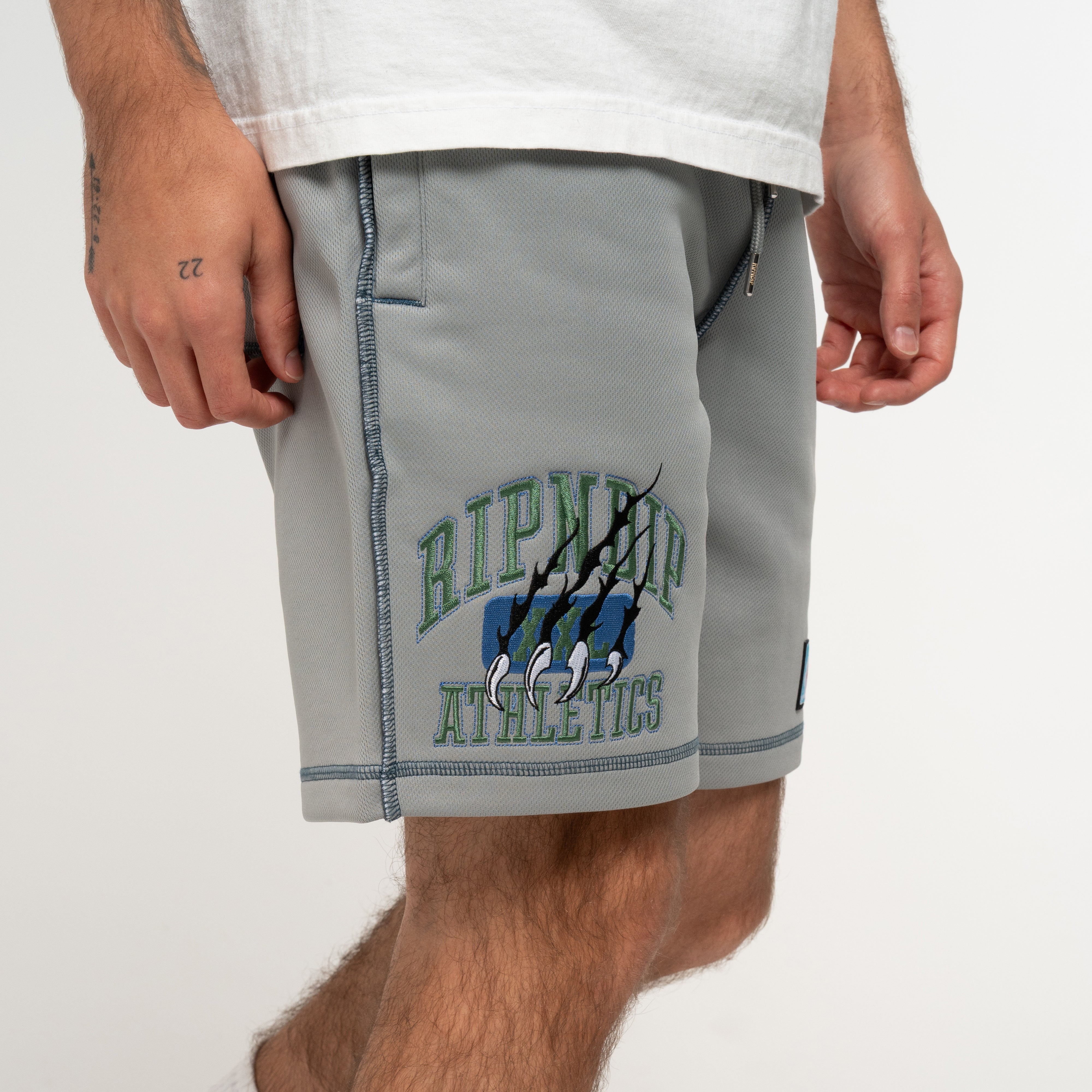RIPNDIP ATHLETICS COTTON MESH SWEAT SHORTS