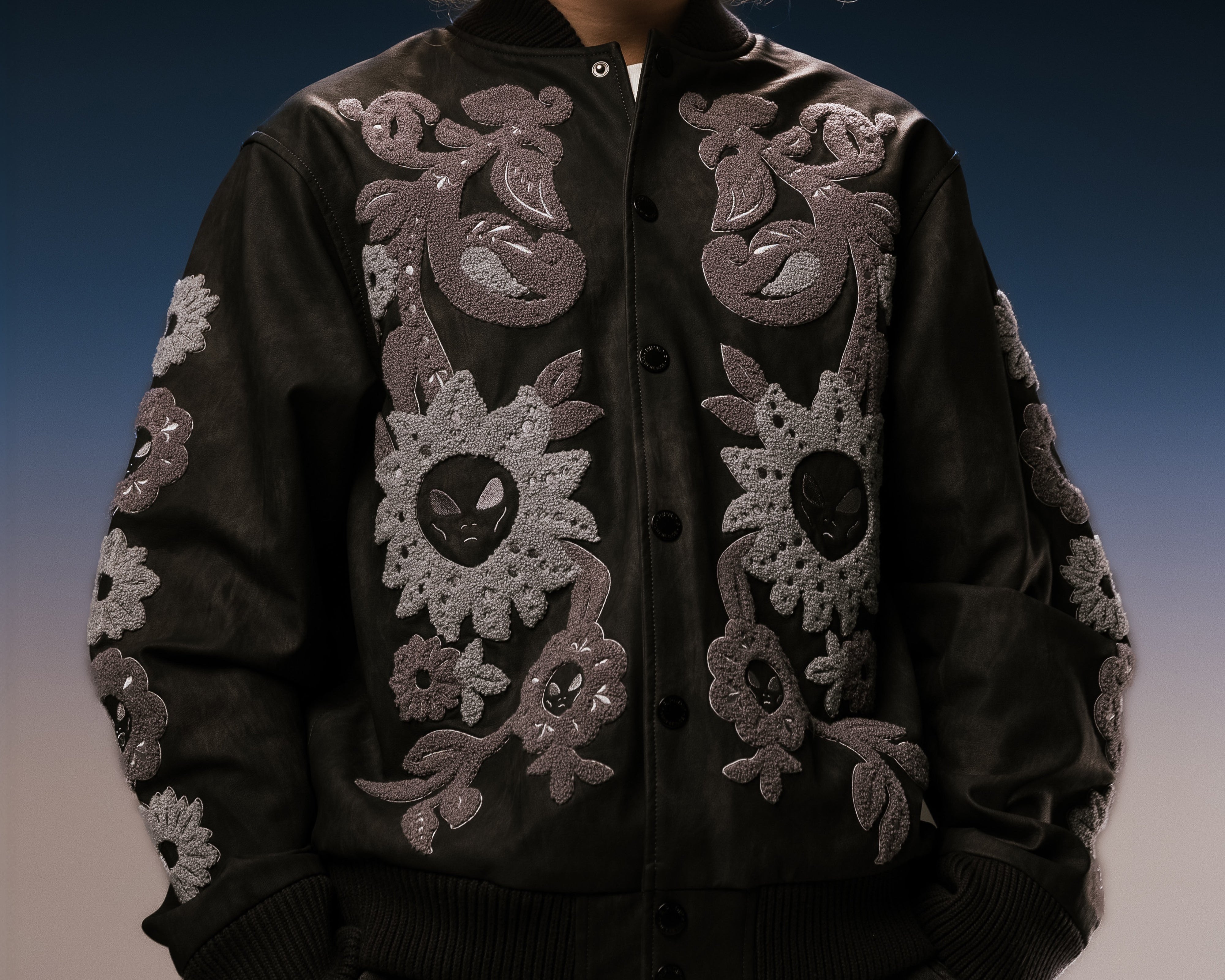 SPACE GARDEN VARSITY JACKET