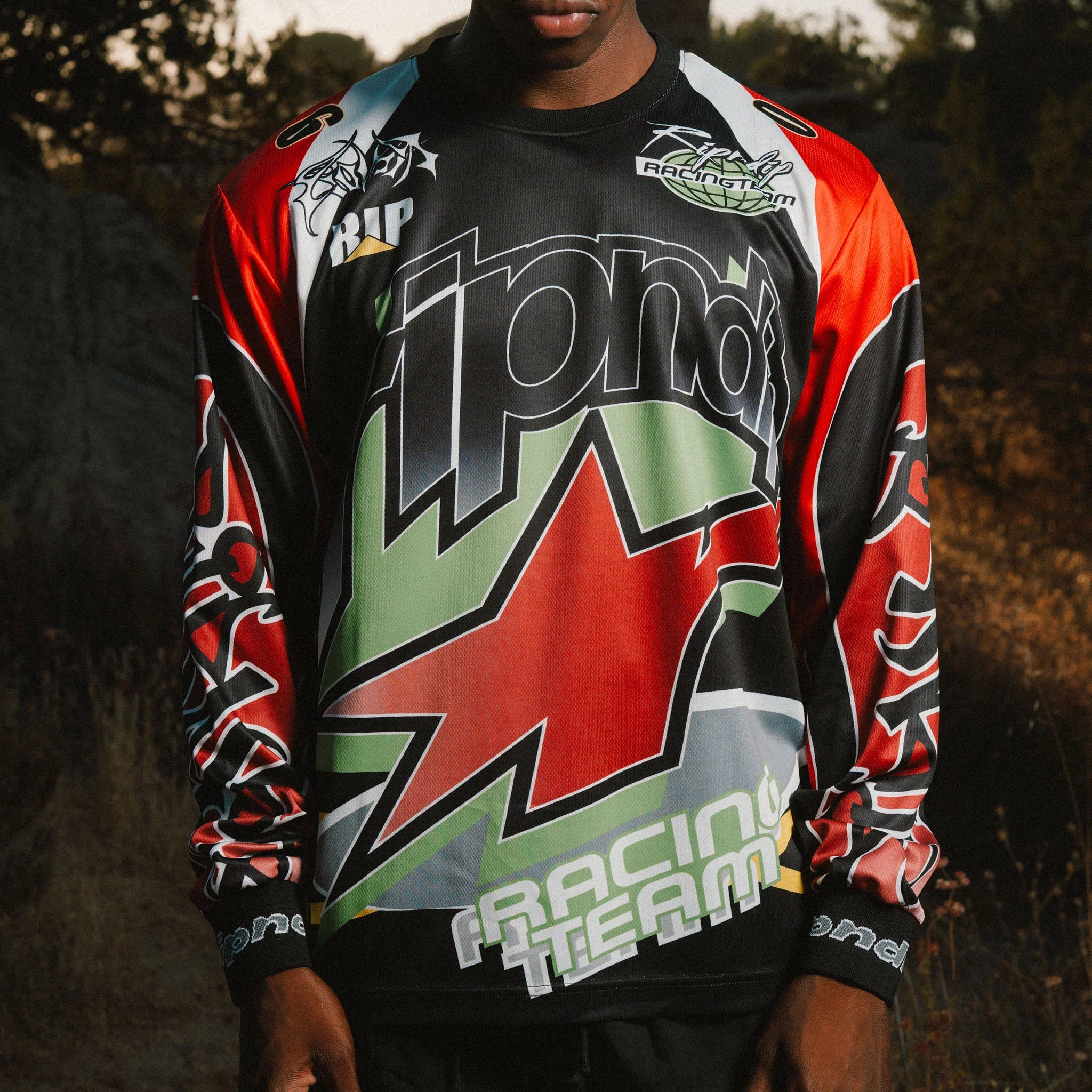RIPNDIP ALL-STAR LONG SLEEVE JERSEY (RED/BLACK)