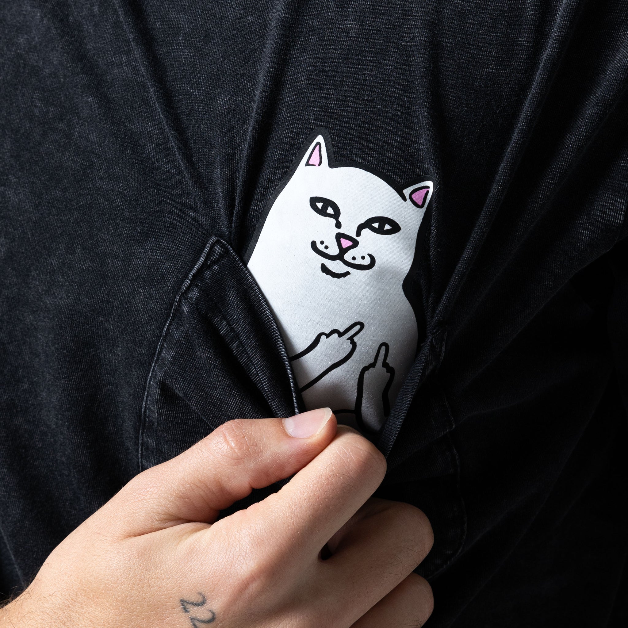 LORD NERMAL POCKET TEE (BLACK VINTAGE WASH)