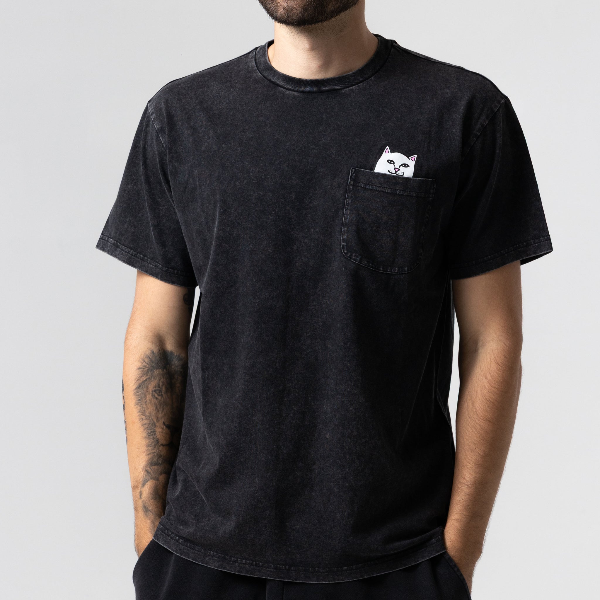 LORD NERMAL POCKET TEE (BLACK VINTAGE WASH)
